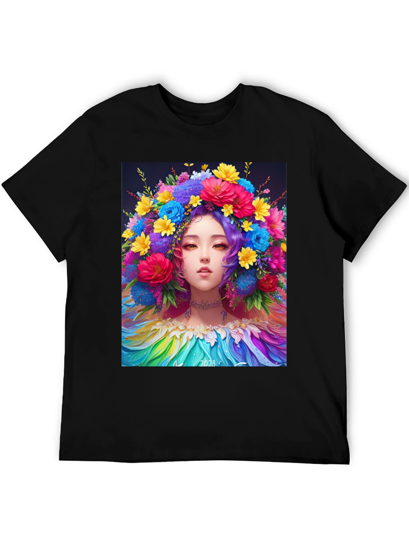 Floral Crown Girl Graphic Tee