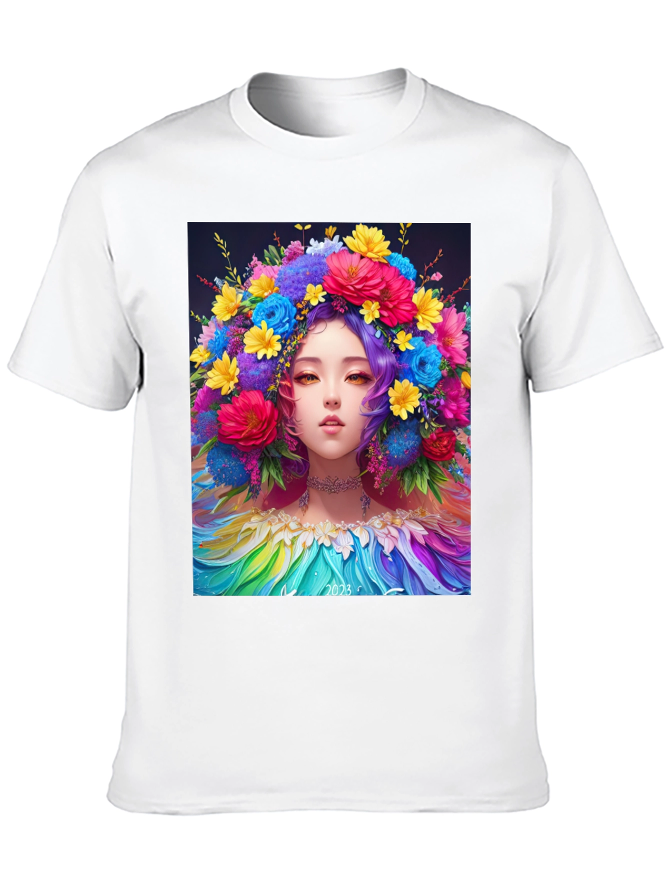 Floral Crown Girl Graphic Tee