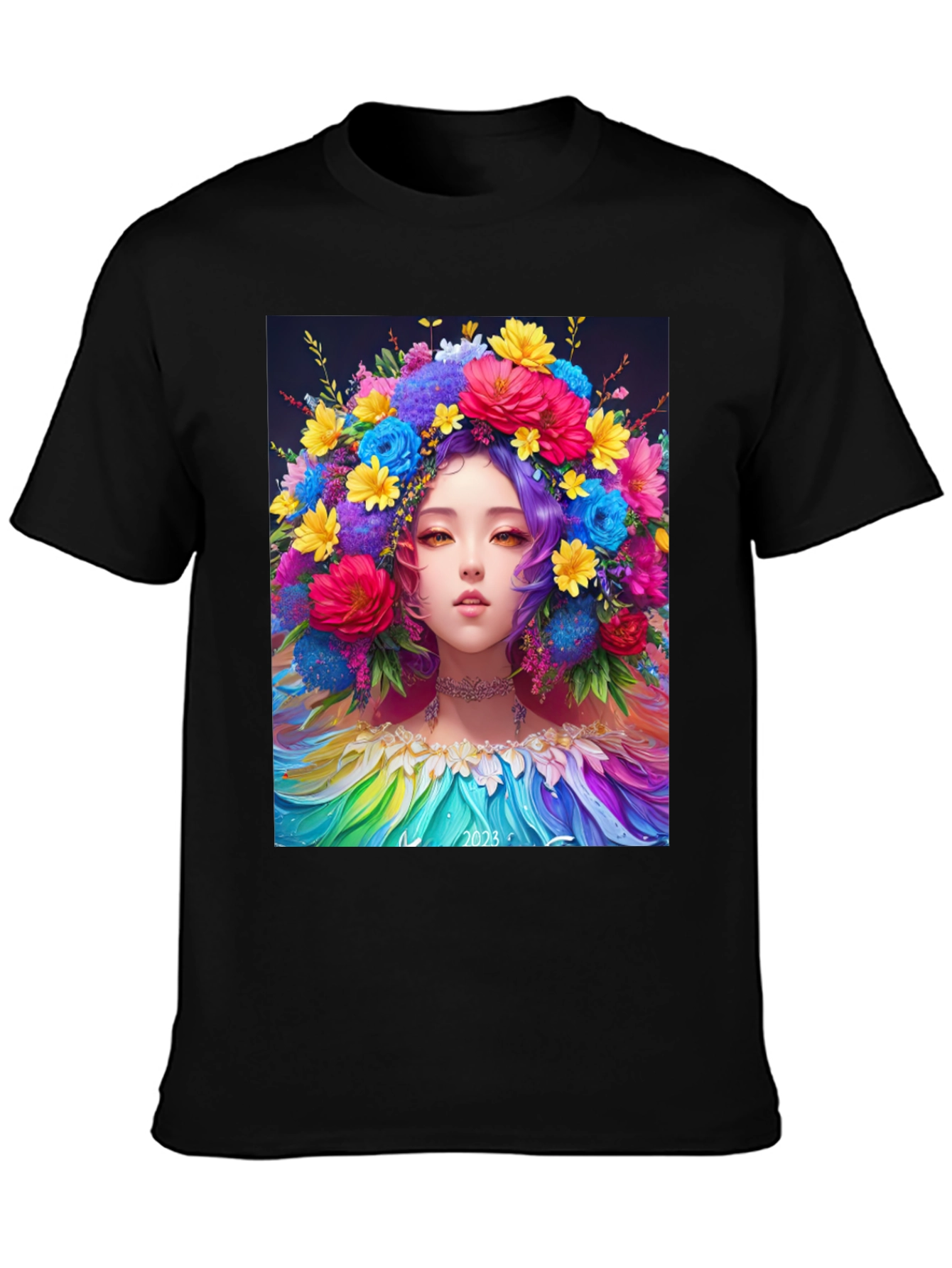 Floral Crown Girl Graphic Tee