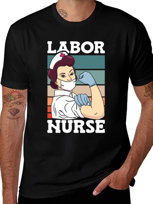 Labor Nurse T-Shirt - Retro Graphic Tee