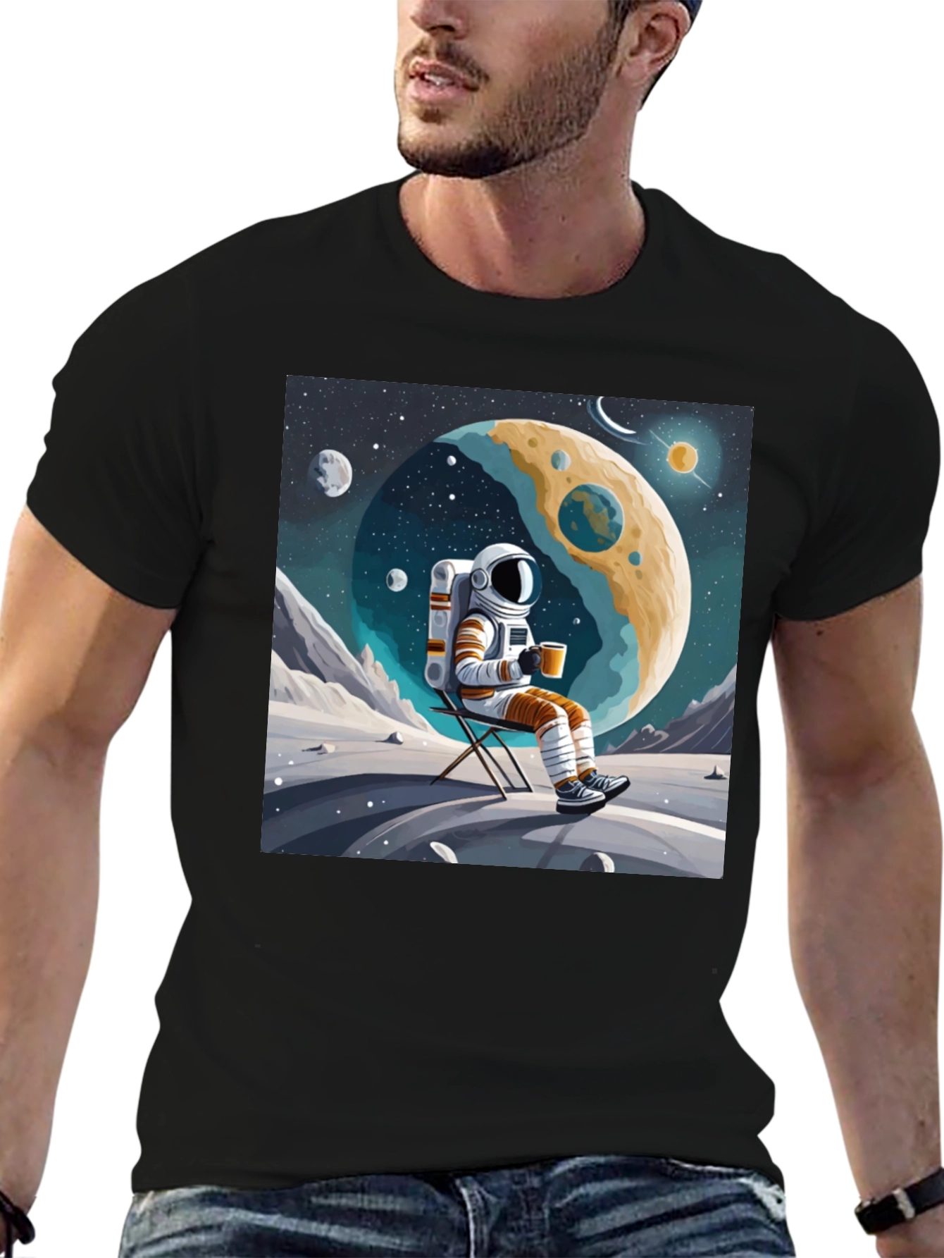 Astronaut Coffee Break Graphic Tee