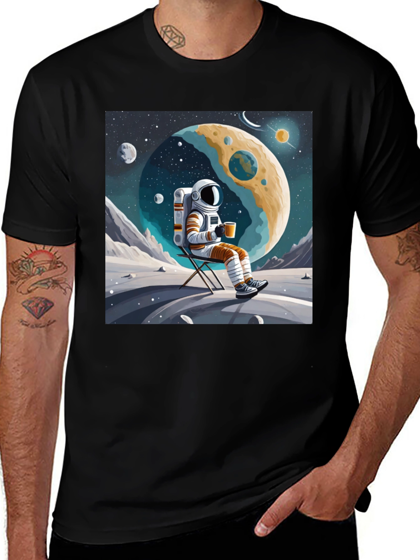 Astronaut Coffee Break Graphic Tee