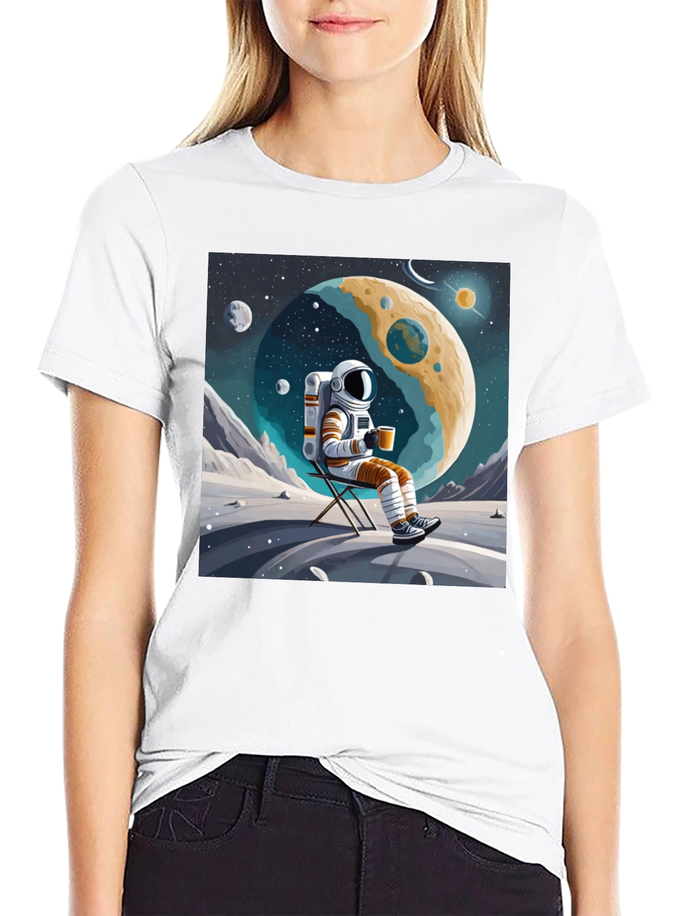 Astronaut Coffee Break Graphic Tee