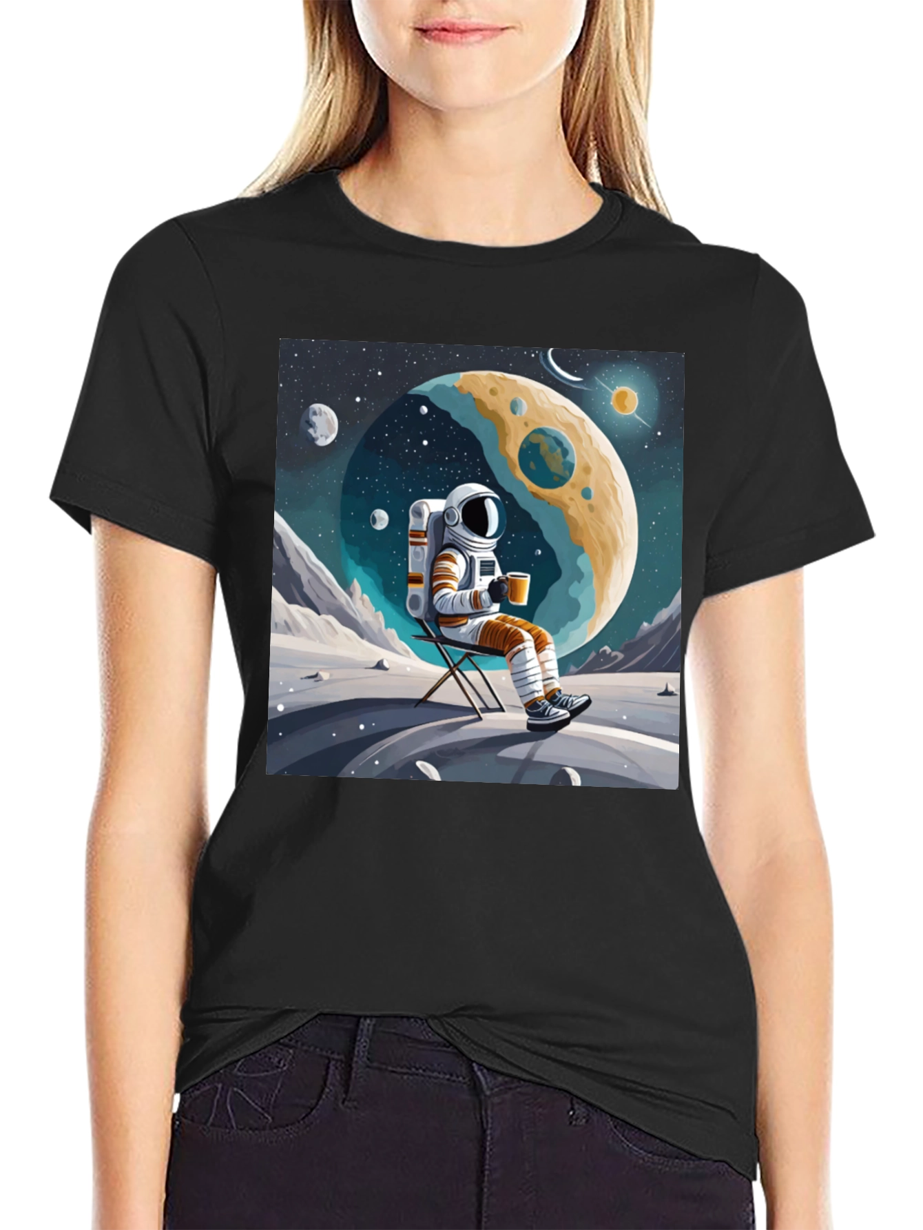 Astronaut Coffee Break Graphic Tee
