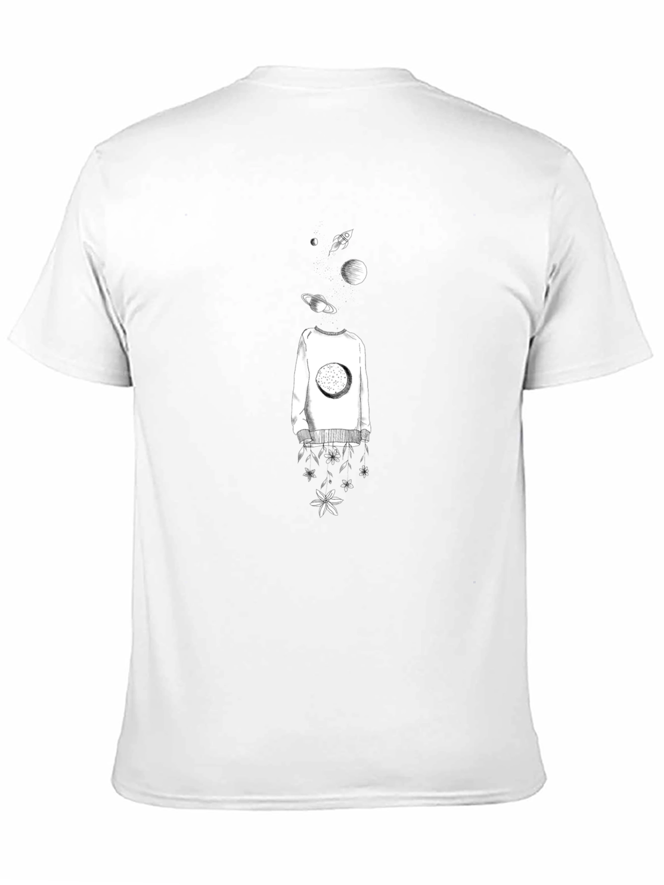 Cosmic Dreamer Graphic T-Shirt - Black
