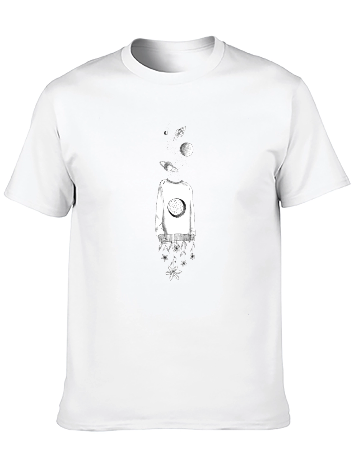 Cosmic Dreamer Graphic T-Shirt - Black