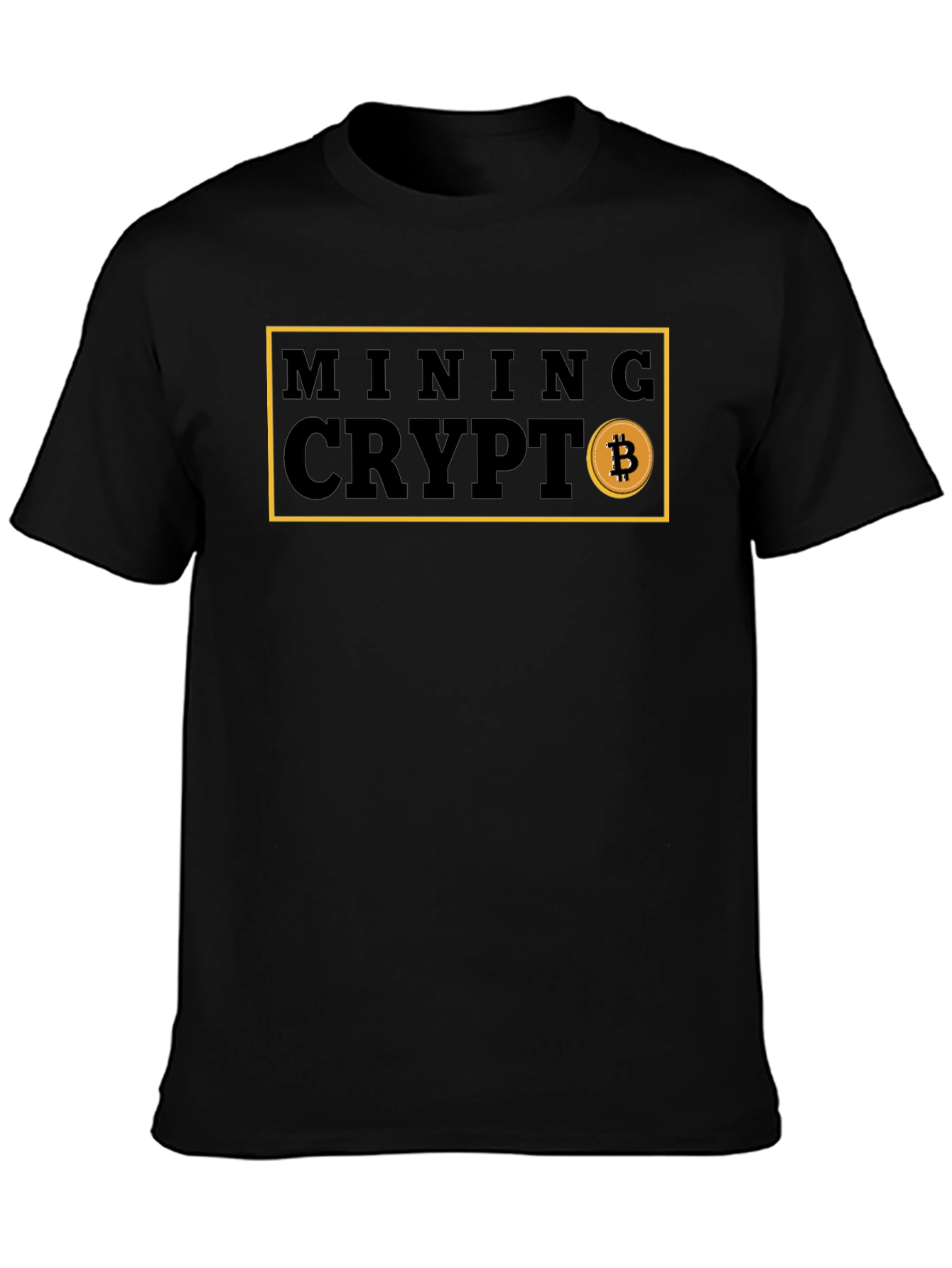 Mining Crypto Bitcoin Graphic Tee - Black