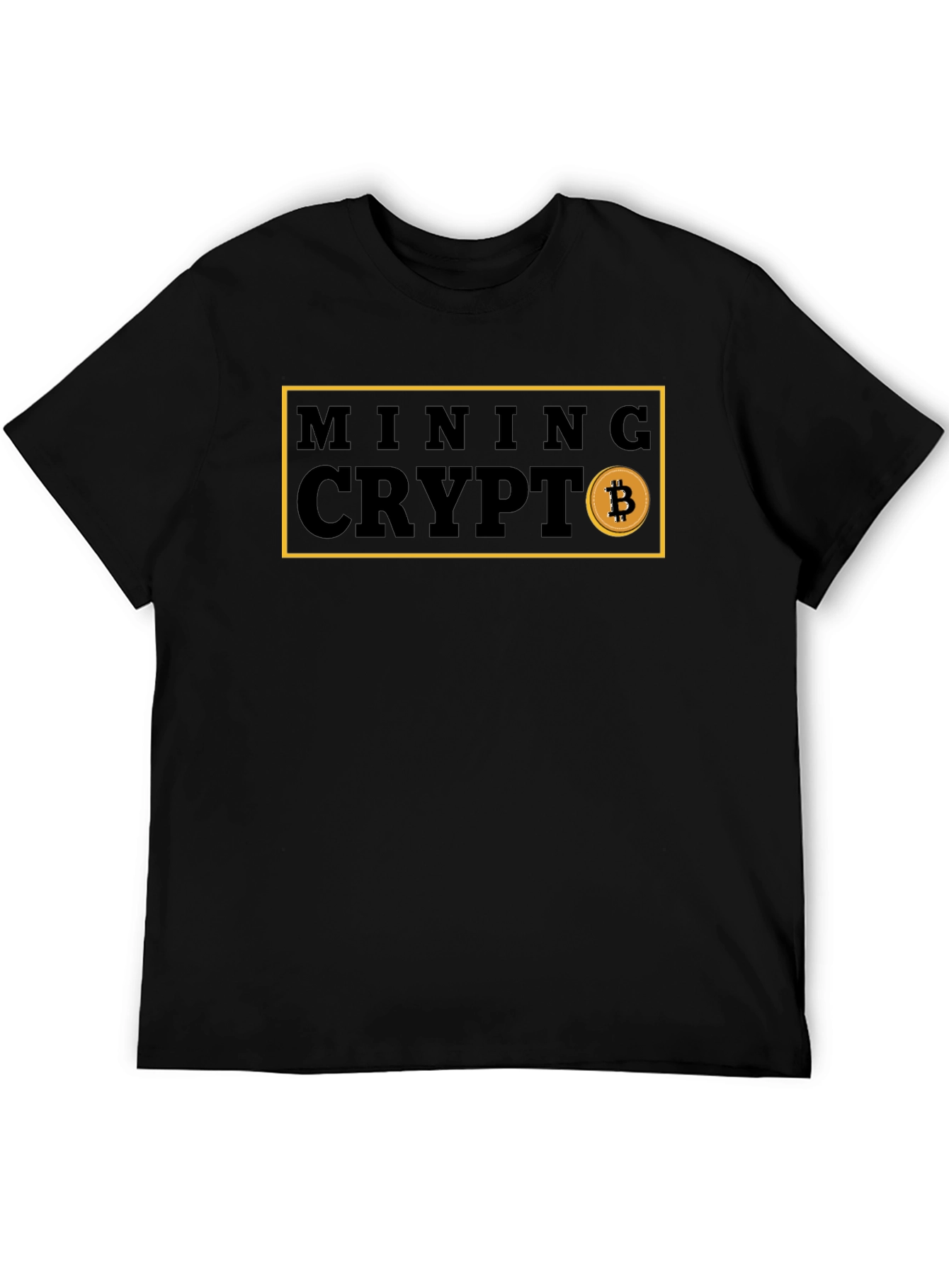 Mining Crypto Bitcoin Graphic Tee - Black
