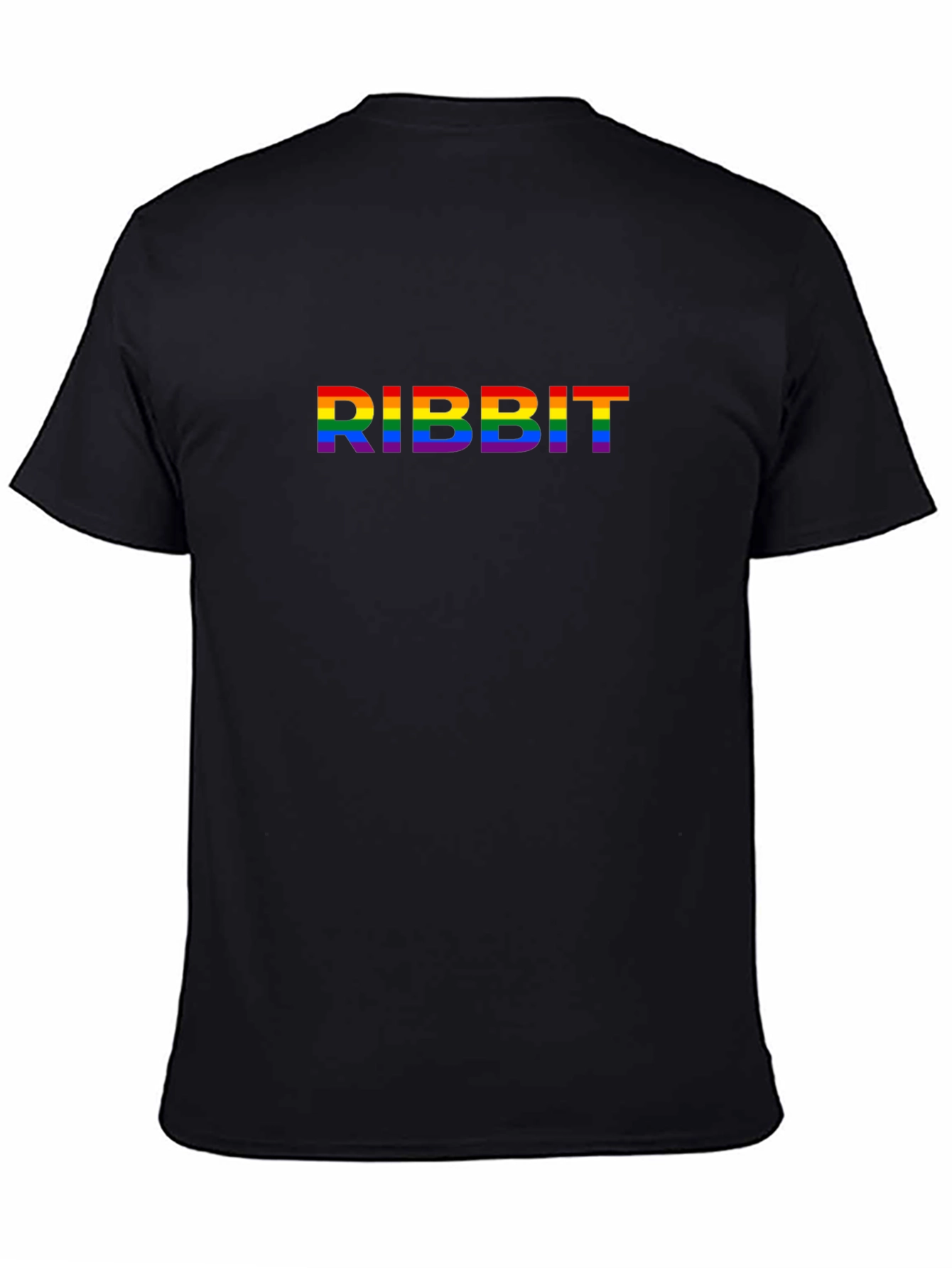 Ribbit Pride T-Shirt - Rainbow Text Design