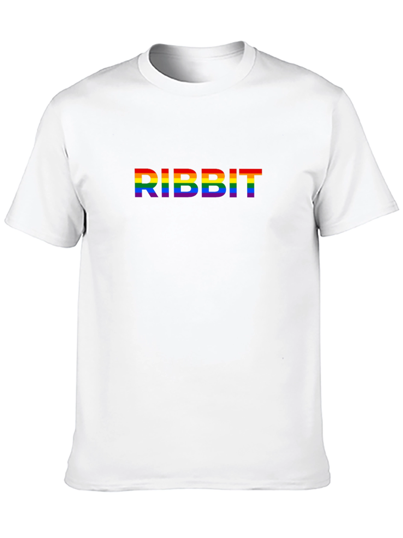 Ribbit Pride T-Shirt - Rainbow Text Design