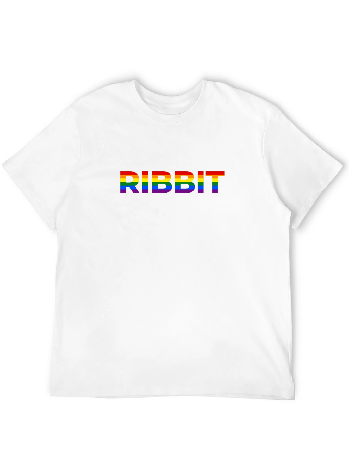 Ribbit Pride T-Shirt - Rainbow Text Design