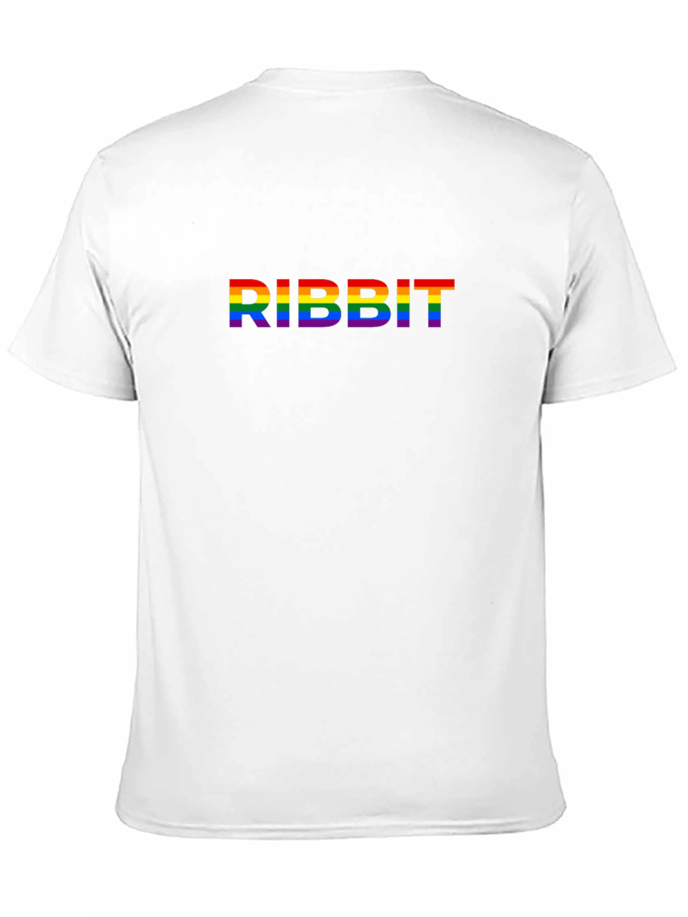 Ribbit Pride T-Shirt - Rainbow Text Design