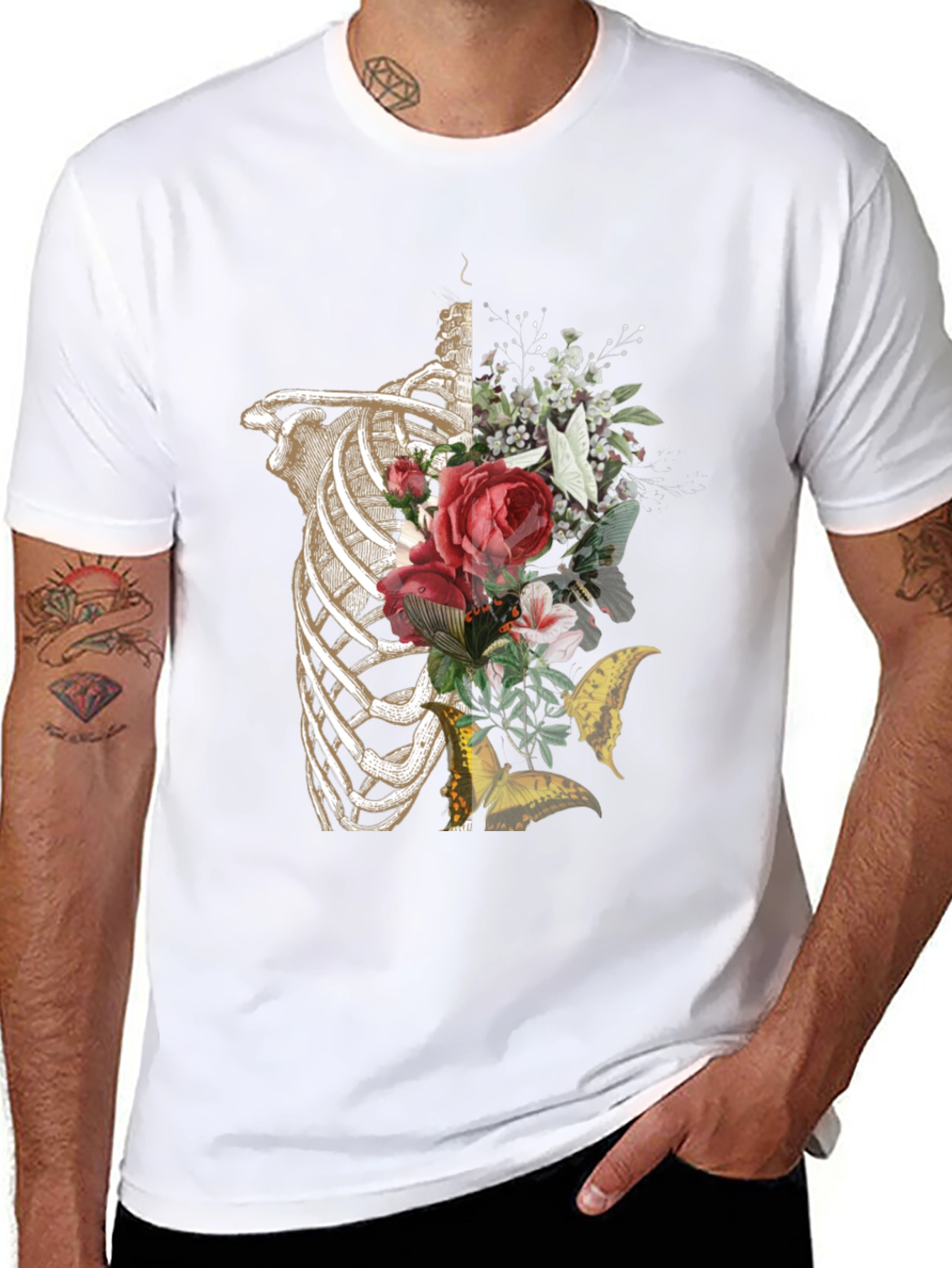 Floral Rib Cage Graphic Tee