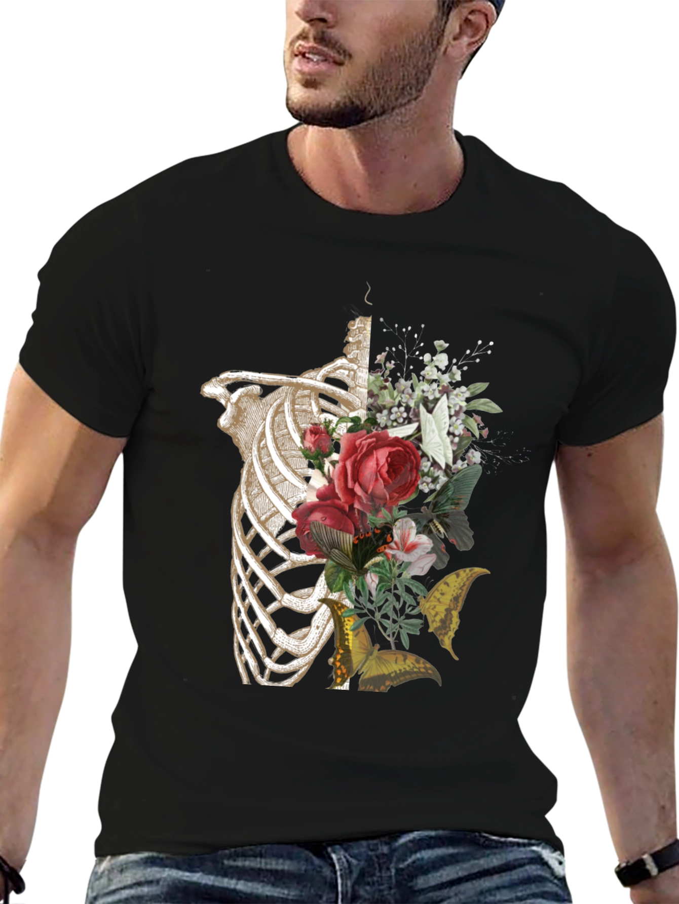 Floral Rib Cage Graphic Tee