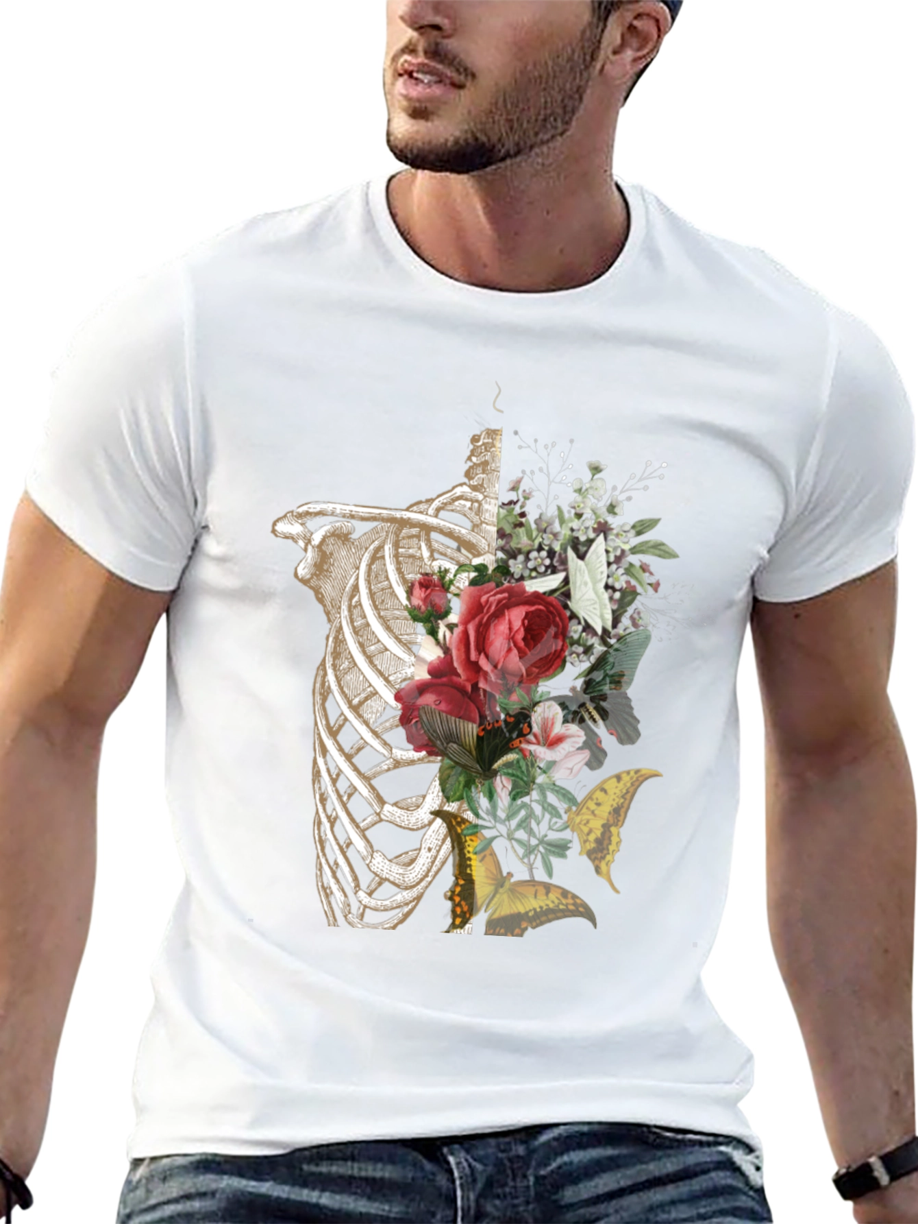 Floral Rib Cage Graphic Tee