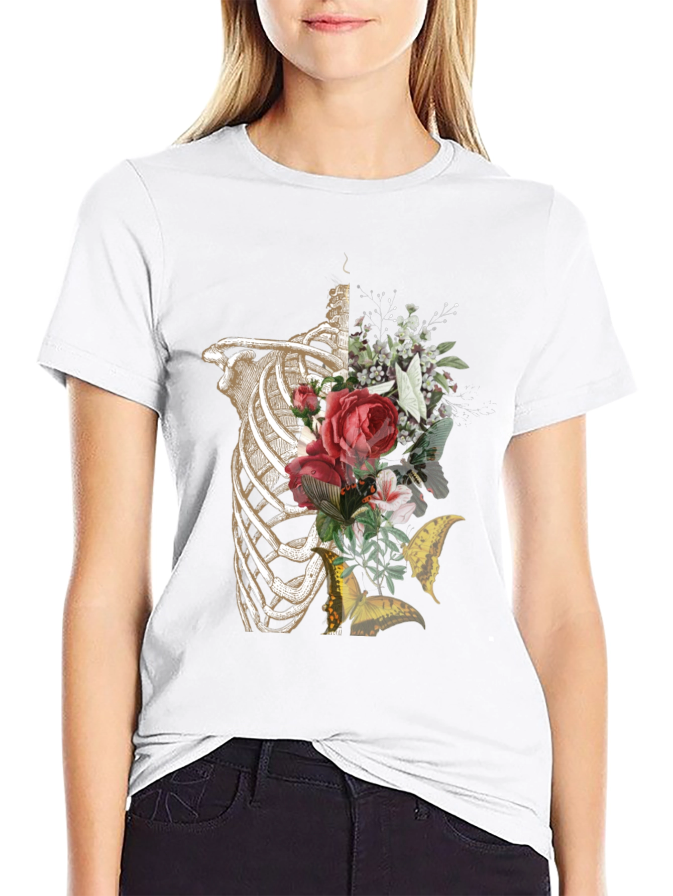 Floral Rib Cage Graphic Tee