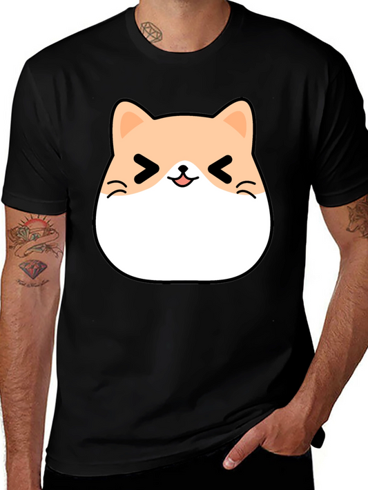 Kawaii Cat Graphic Tee - Unisex Black T-Shirt