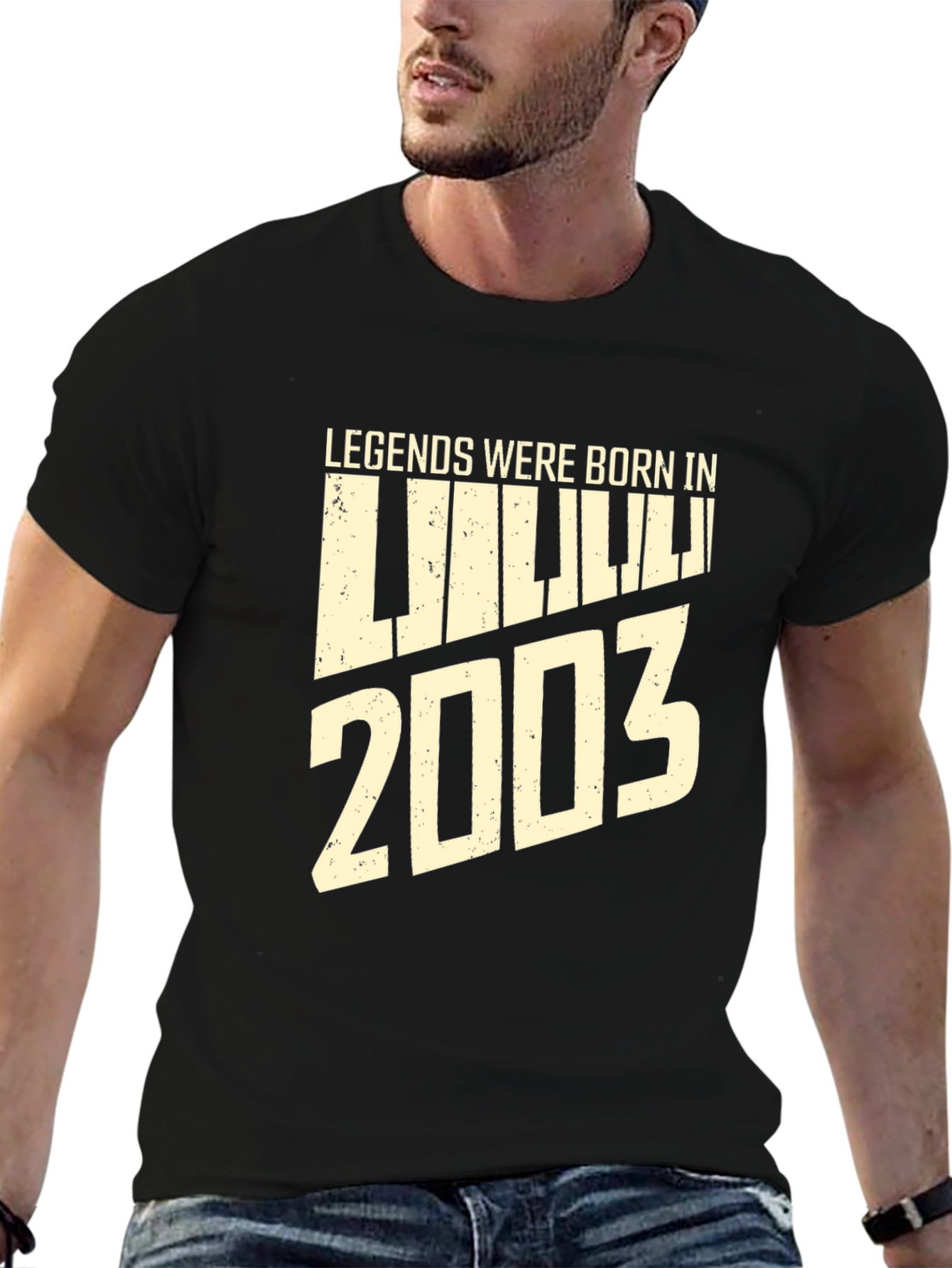 Legends Born In 2003 Piano Black T-Shirt