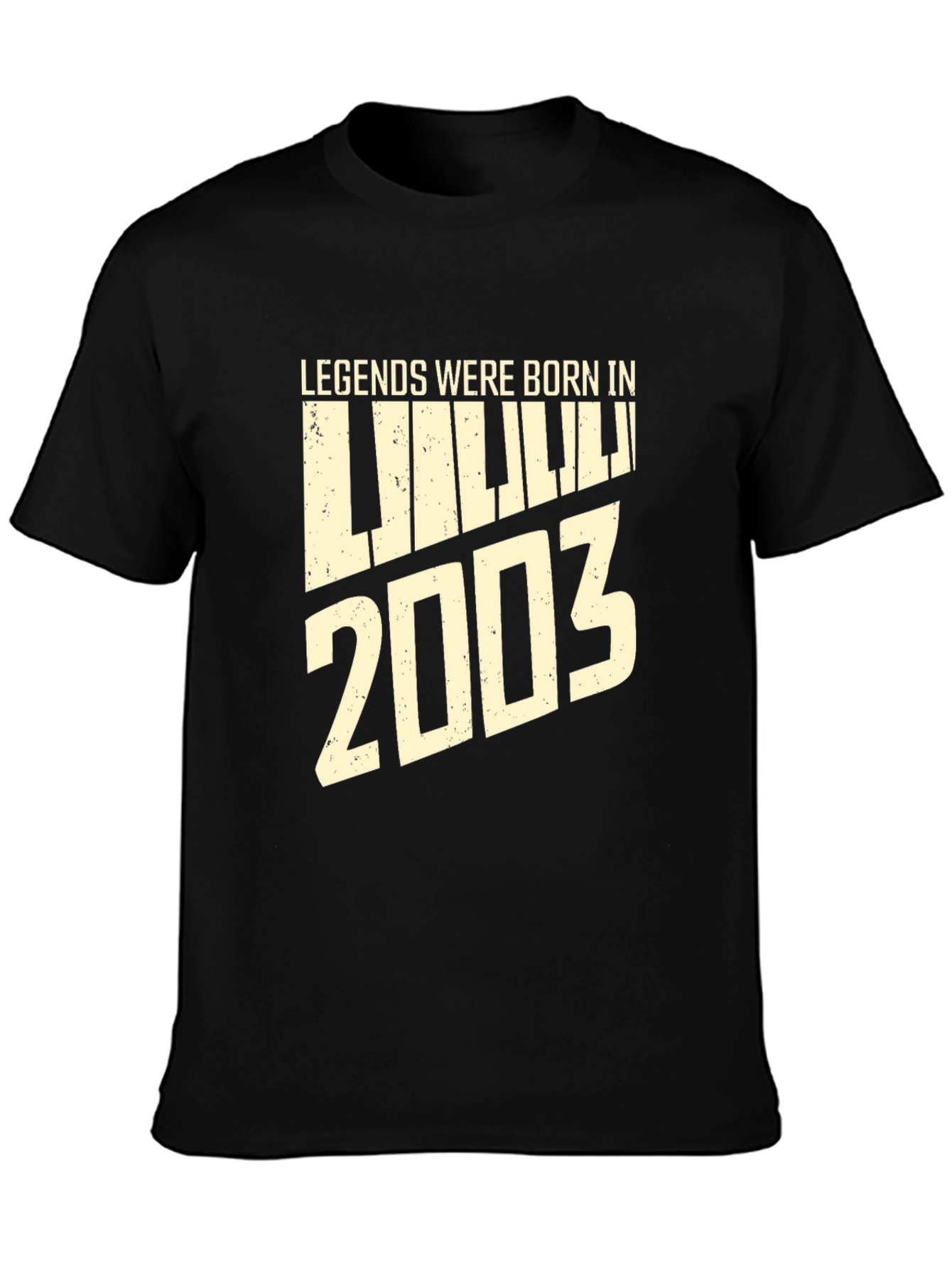 Legends Born In 2003 Piano Black T-Shirt
