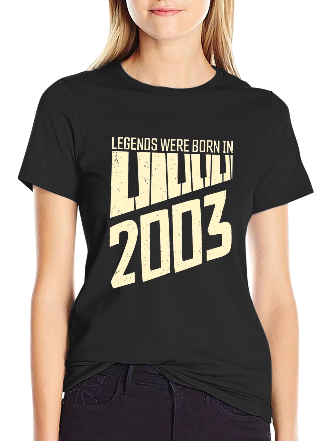Legends Born In 2003 Piano Black T-Shirt