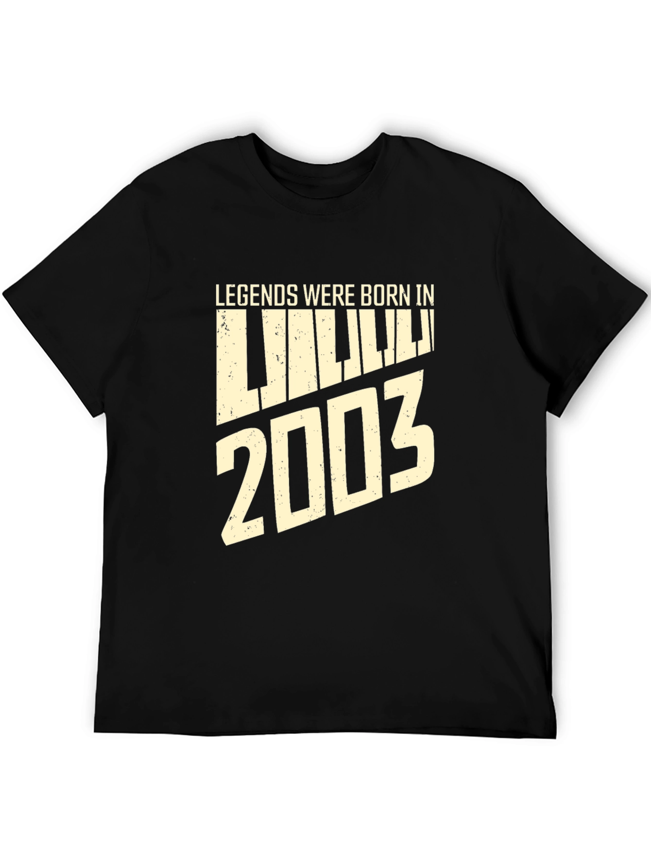 Legends Born In 2003 Piano Black T-Shirt