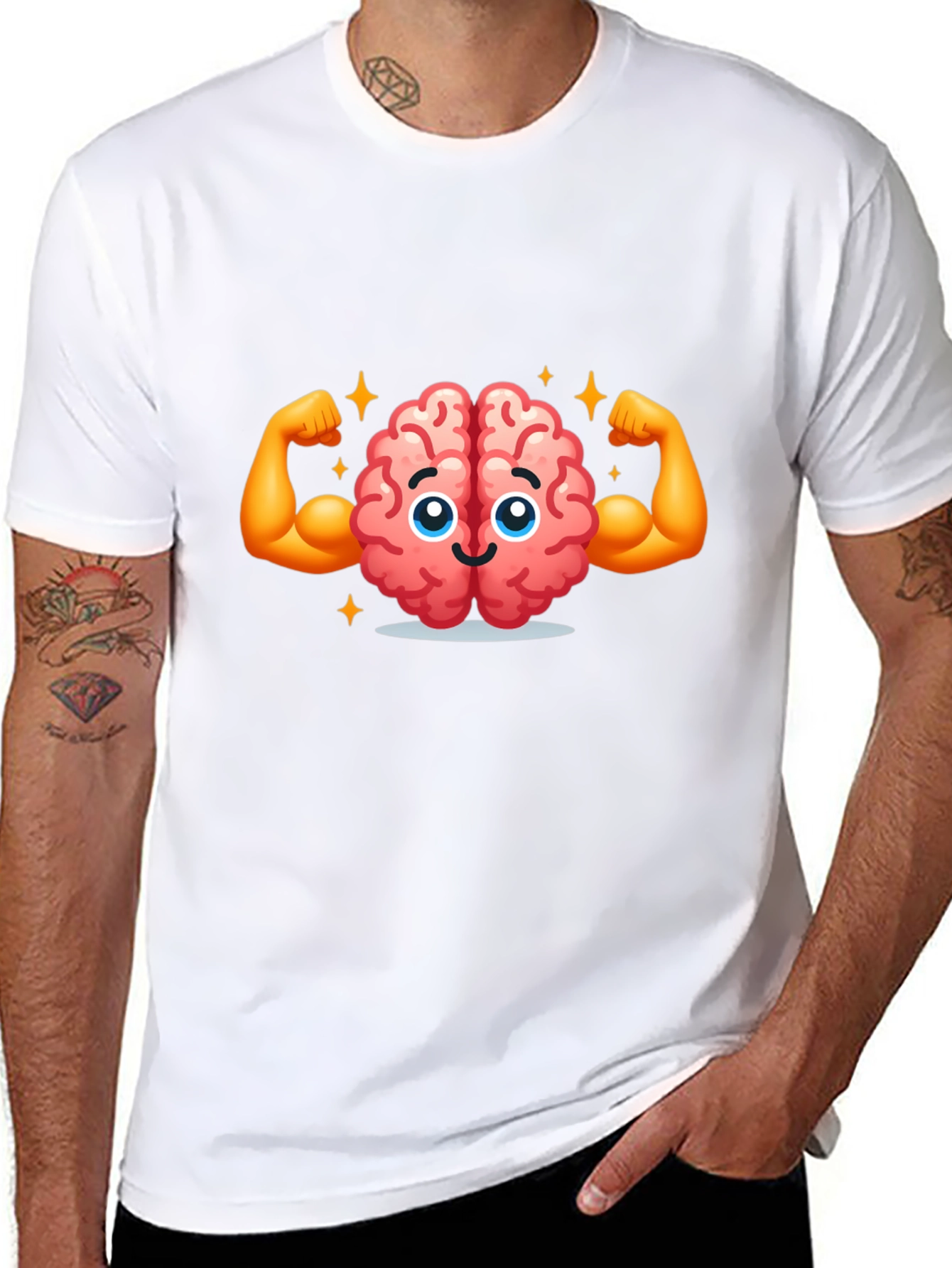 Brain Power T-Shirt - Smart & Strong Graphic Tee