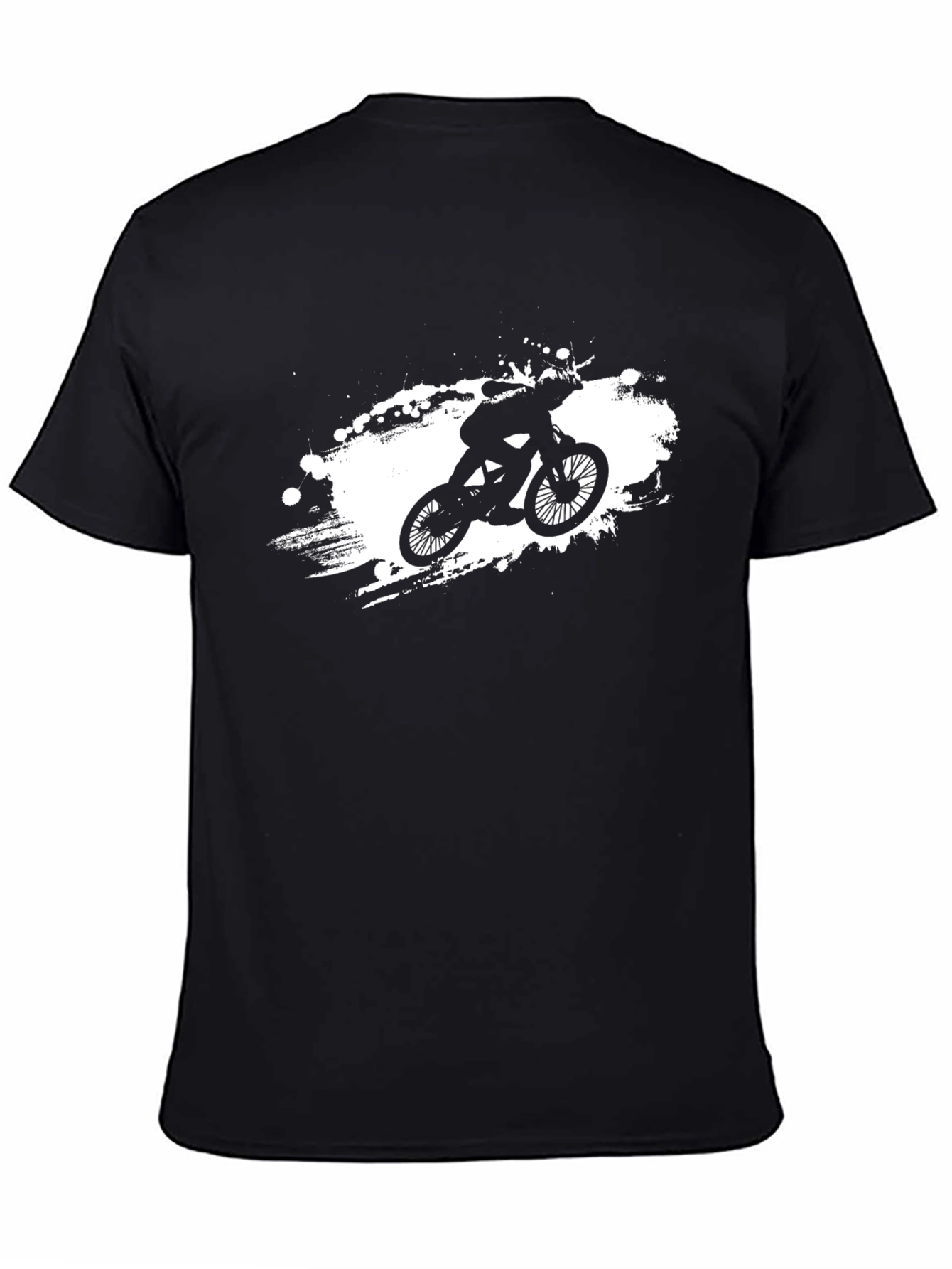 Cool Biker Graphic Tee - Black Cotton T-Shirt