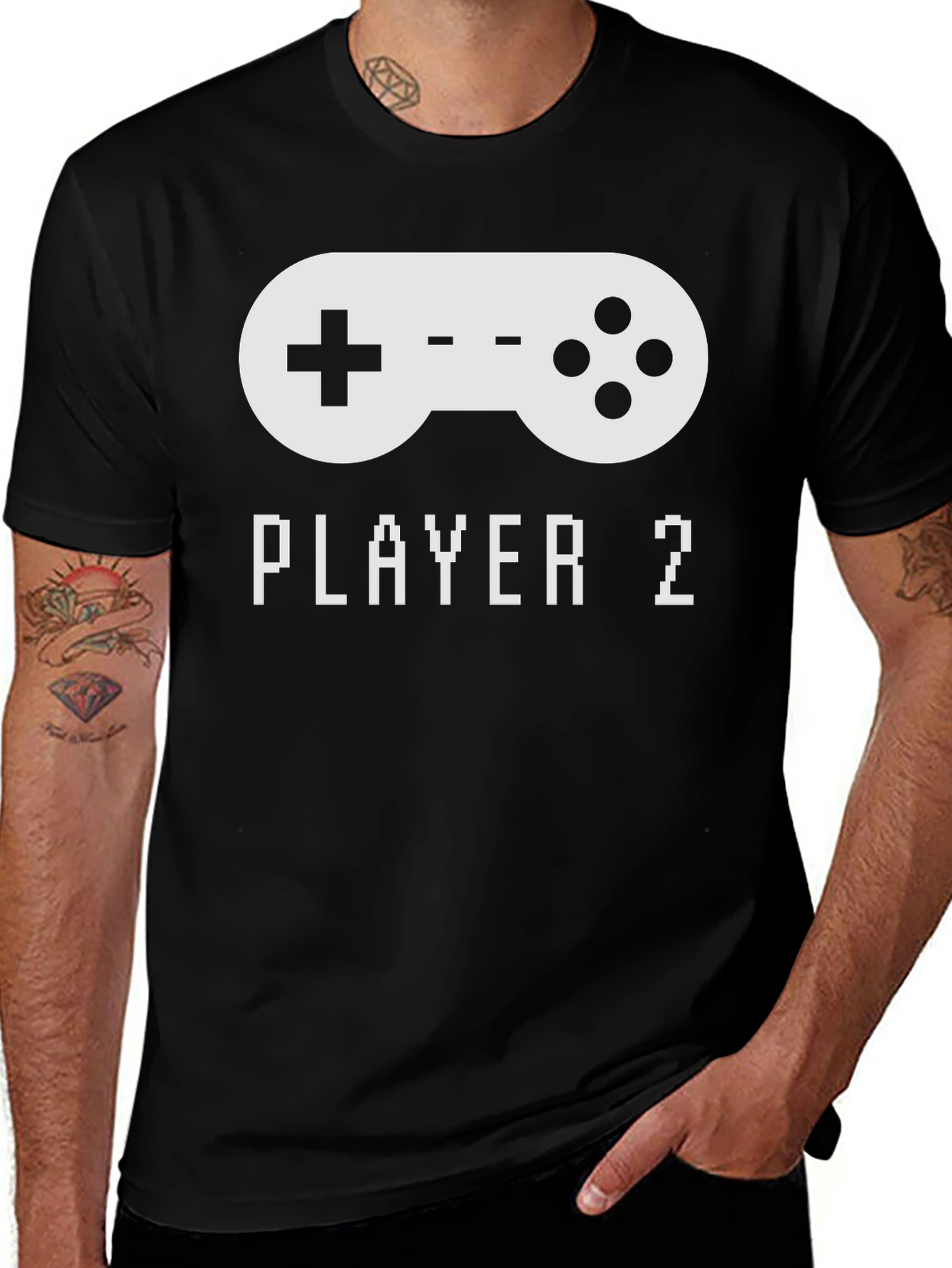 Player 2 Black Gaming T-Shirt