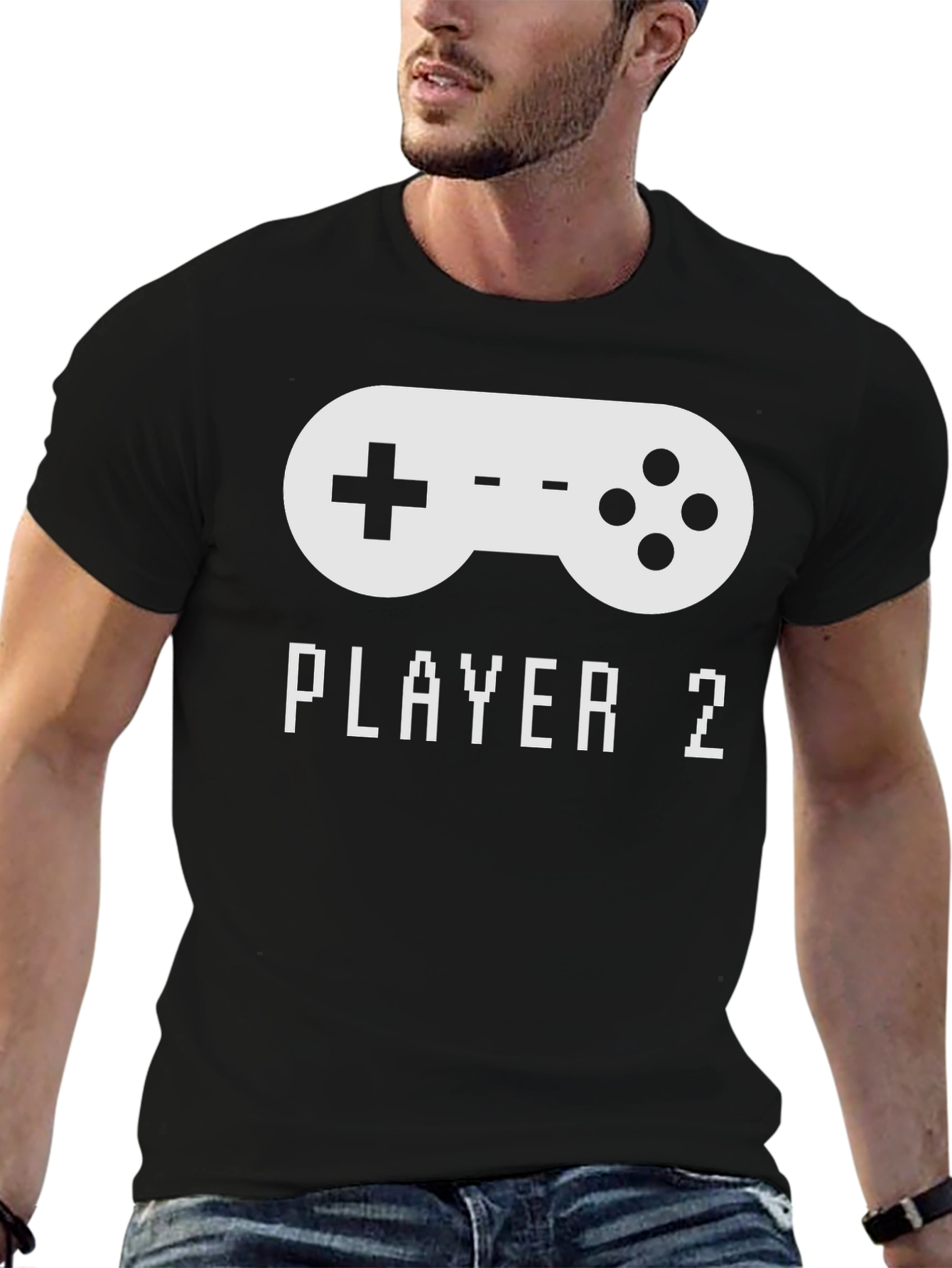 Player 2 Black Gaming T-Shirt
