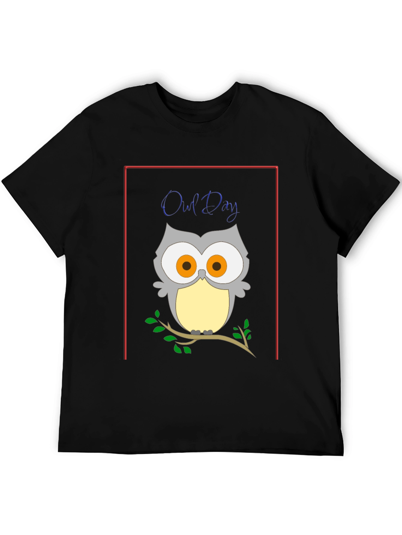 Owl Day T-Shirt: Unique Cartoon Design