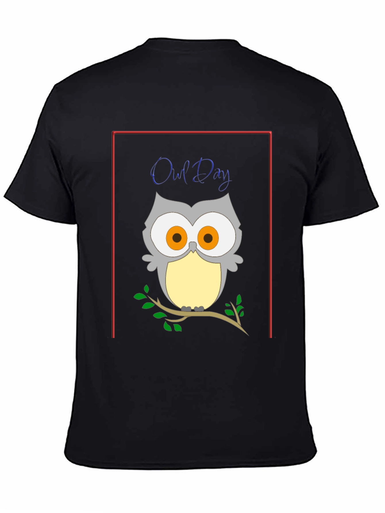 Owl Day T-Shirt: Unique Cartoon Design