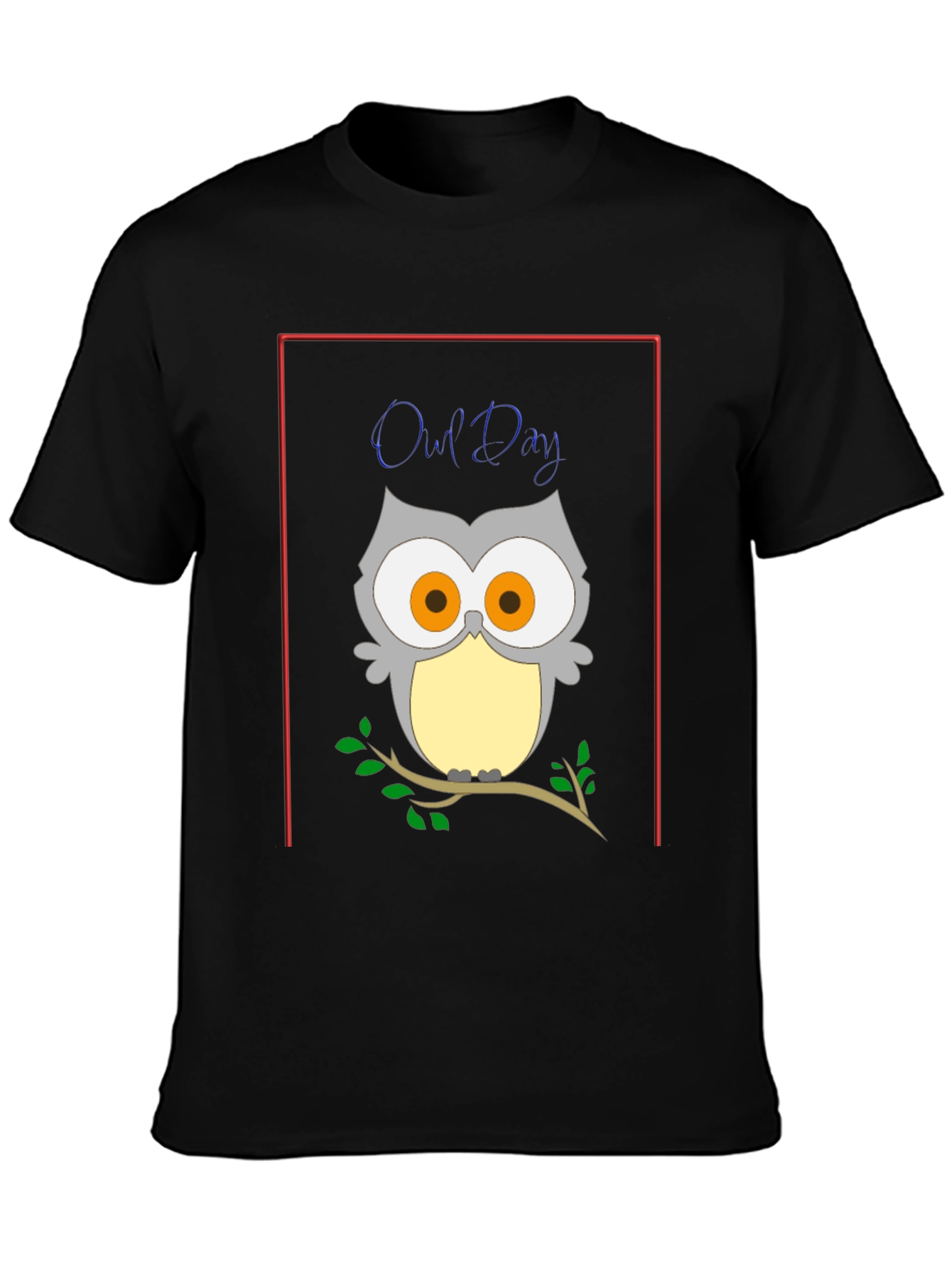 Owl Day T-Shirt: Unique Cartoon Design