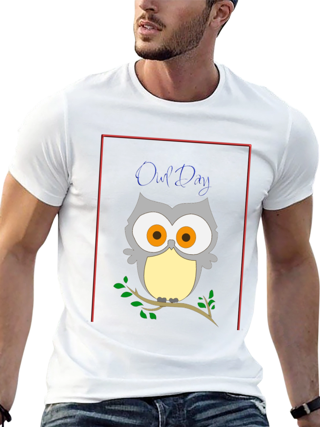 Owl Day T-Shirt: Unique Cartoon Design