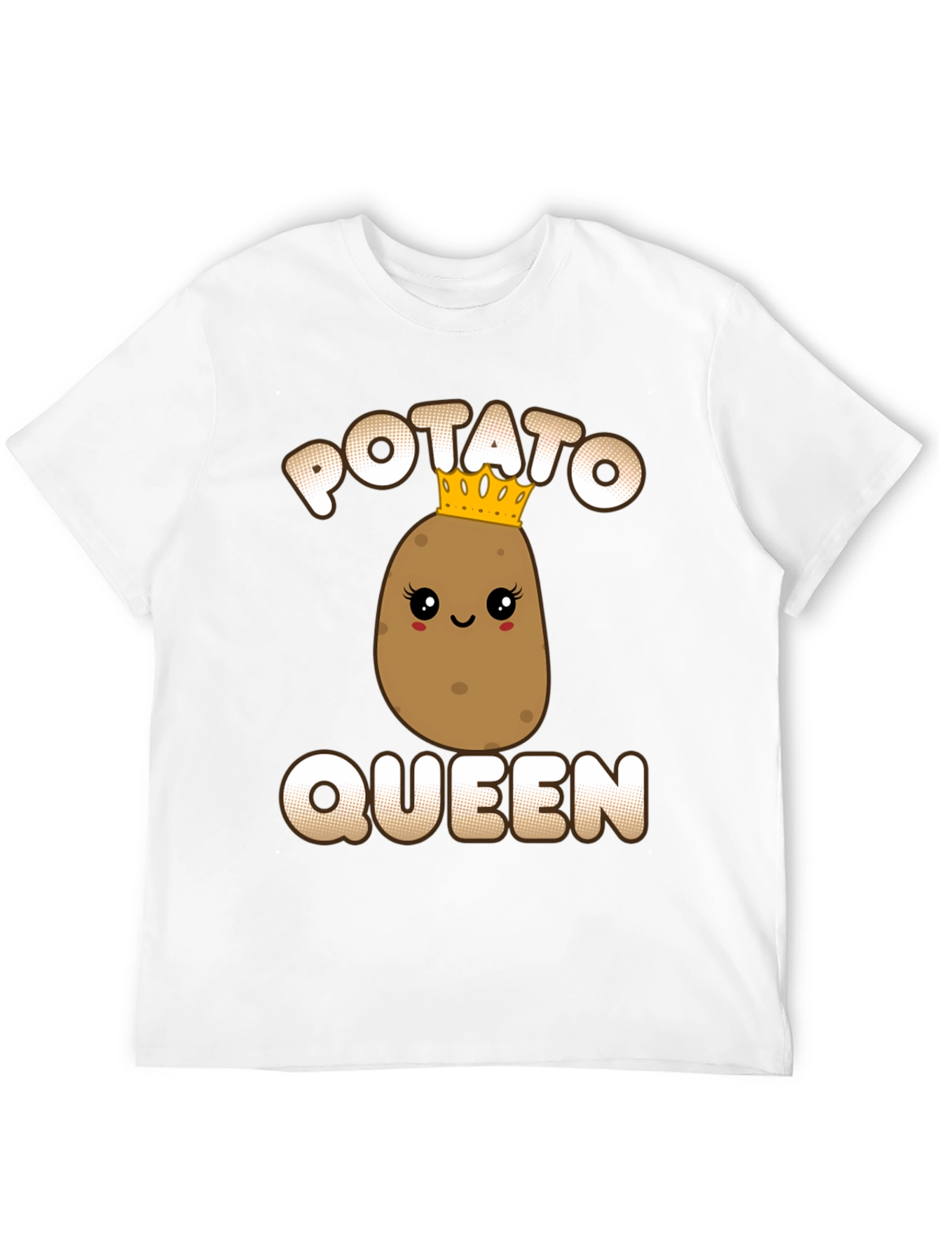 Potato Queen Graphic T-Shirt - Funny Cute Design