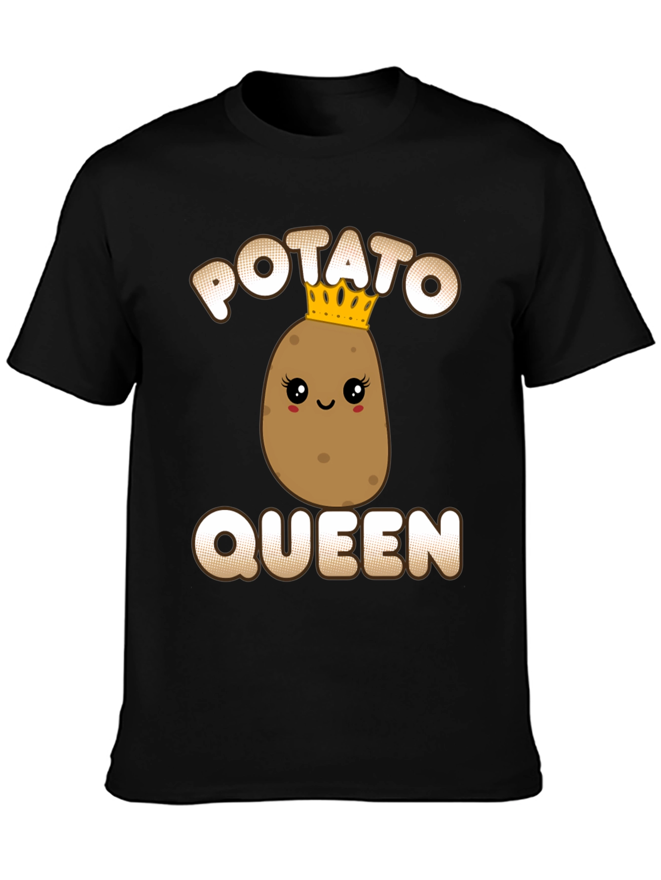 Potato Queen Graphic T-Shirt - Funny Cute Design