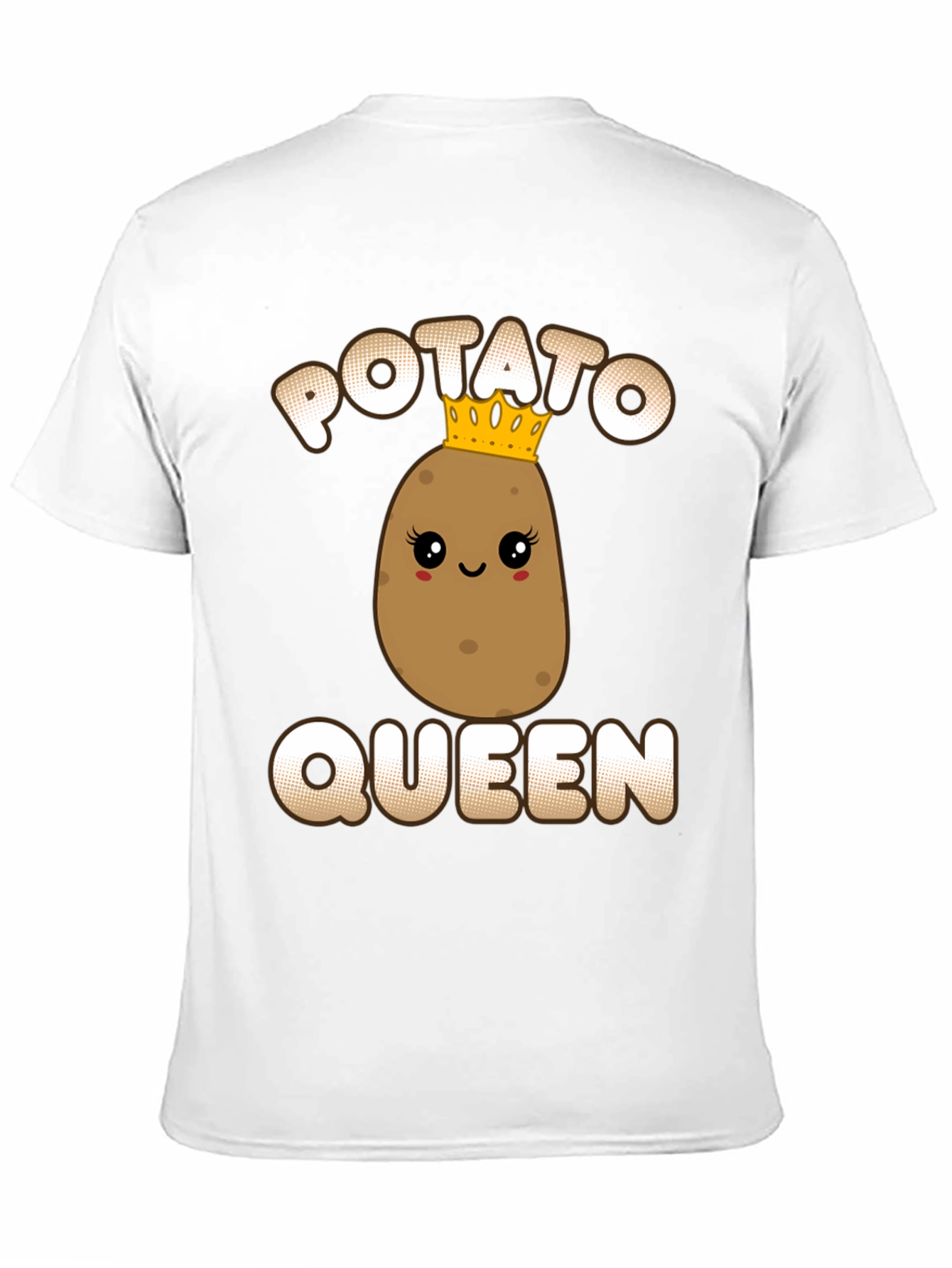 Potato Queen Graphic T-Shirt - Funny Cute Design