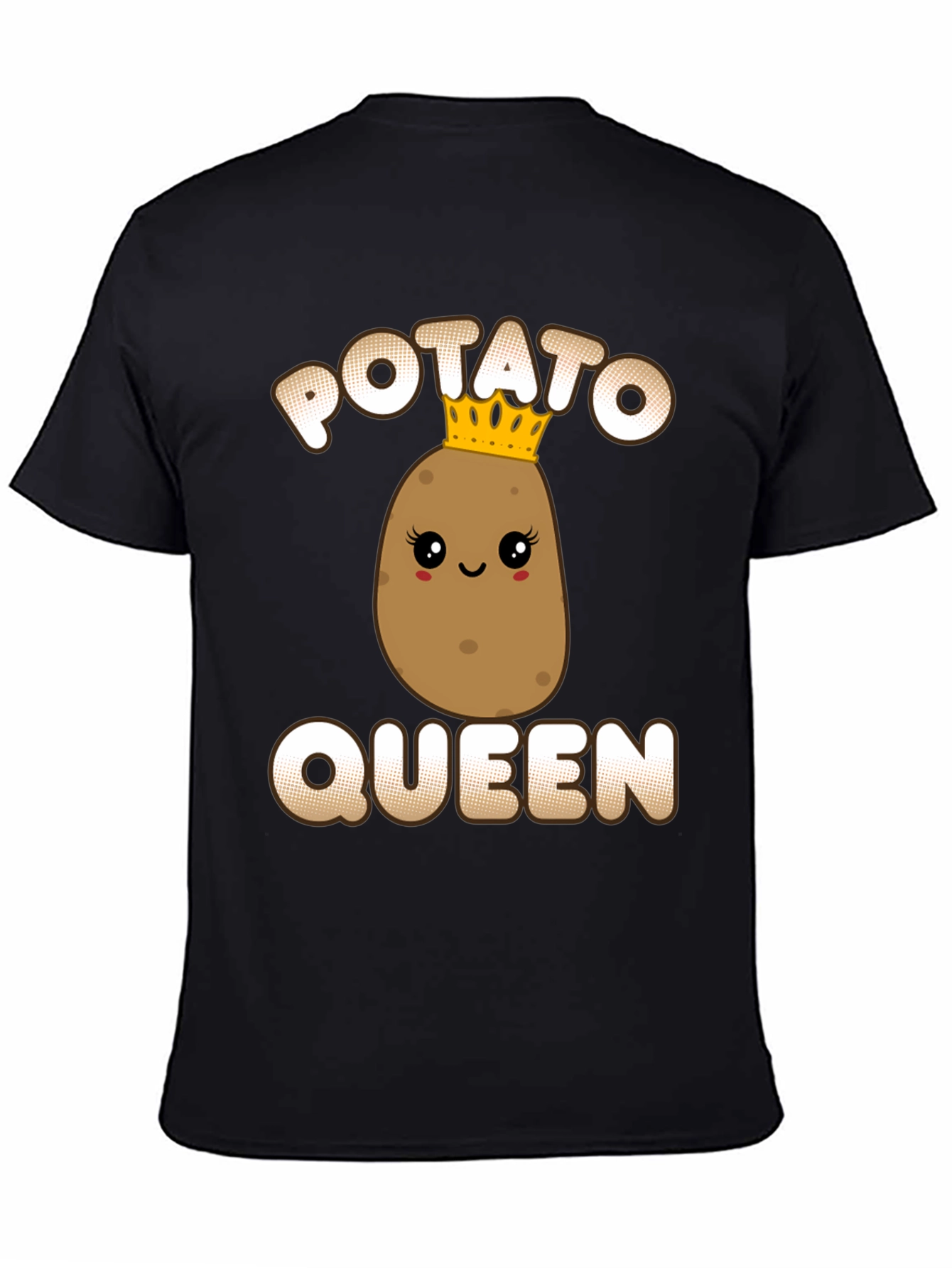 Potato Queen Graphic T-Shirt - Funny Cute Design