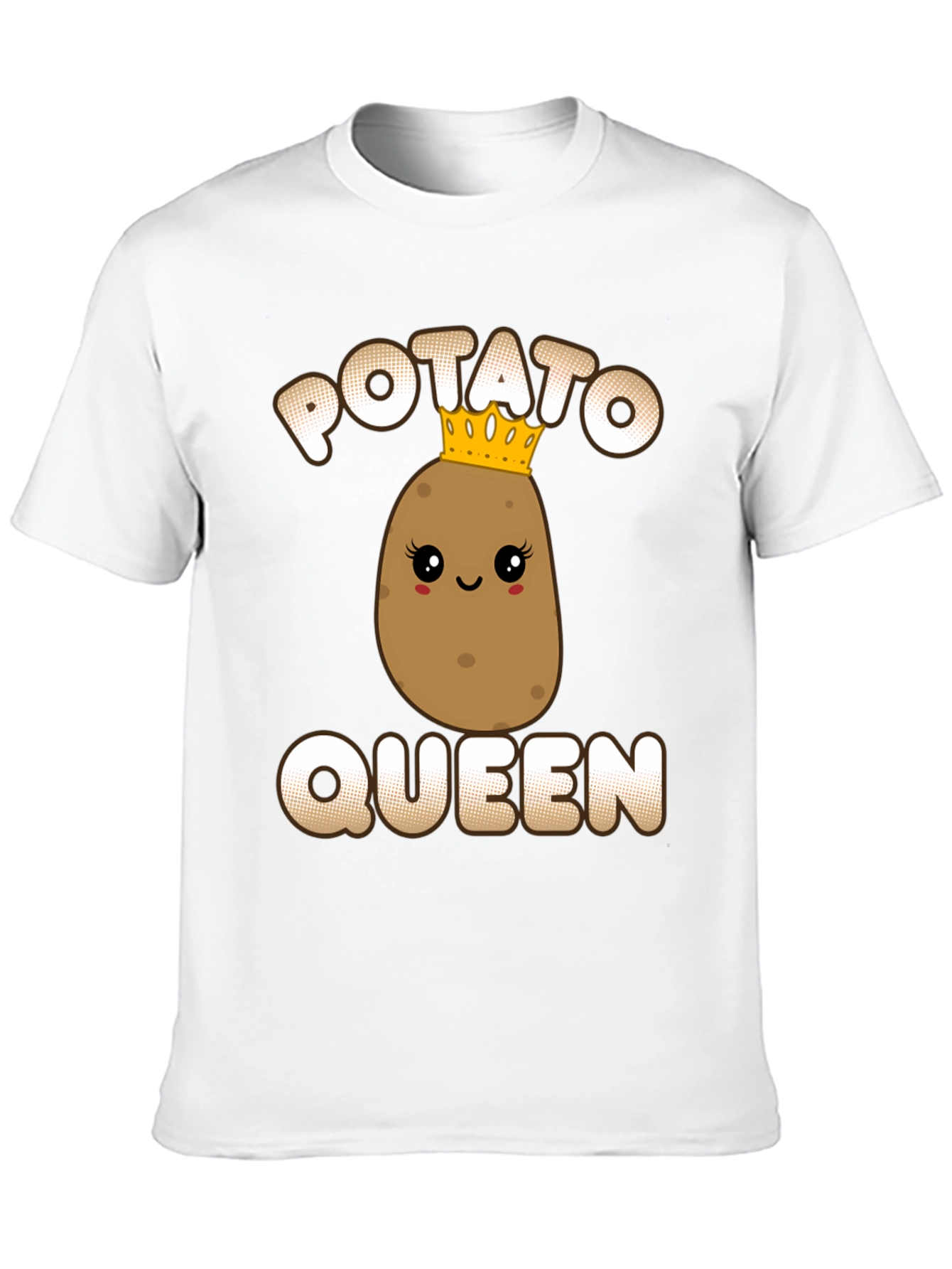 Potato Queen Graphic T-Shirt - Funny Cute Design