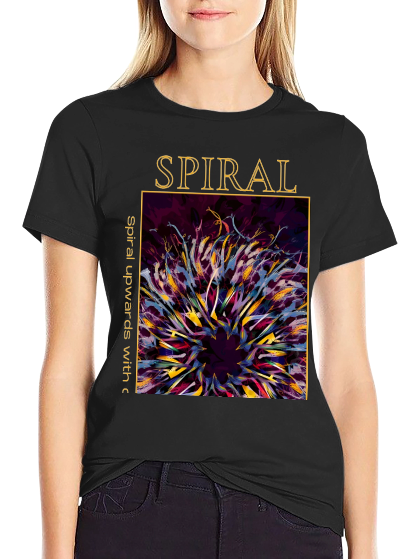 Spiral Art Graphic Tee - Unique Design Soft Cotton