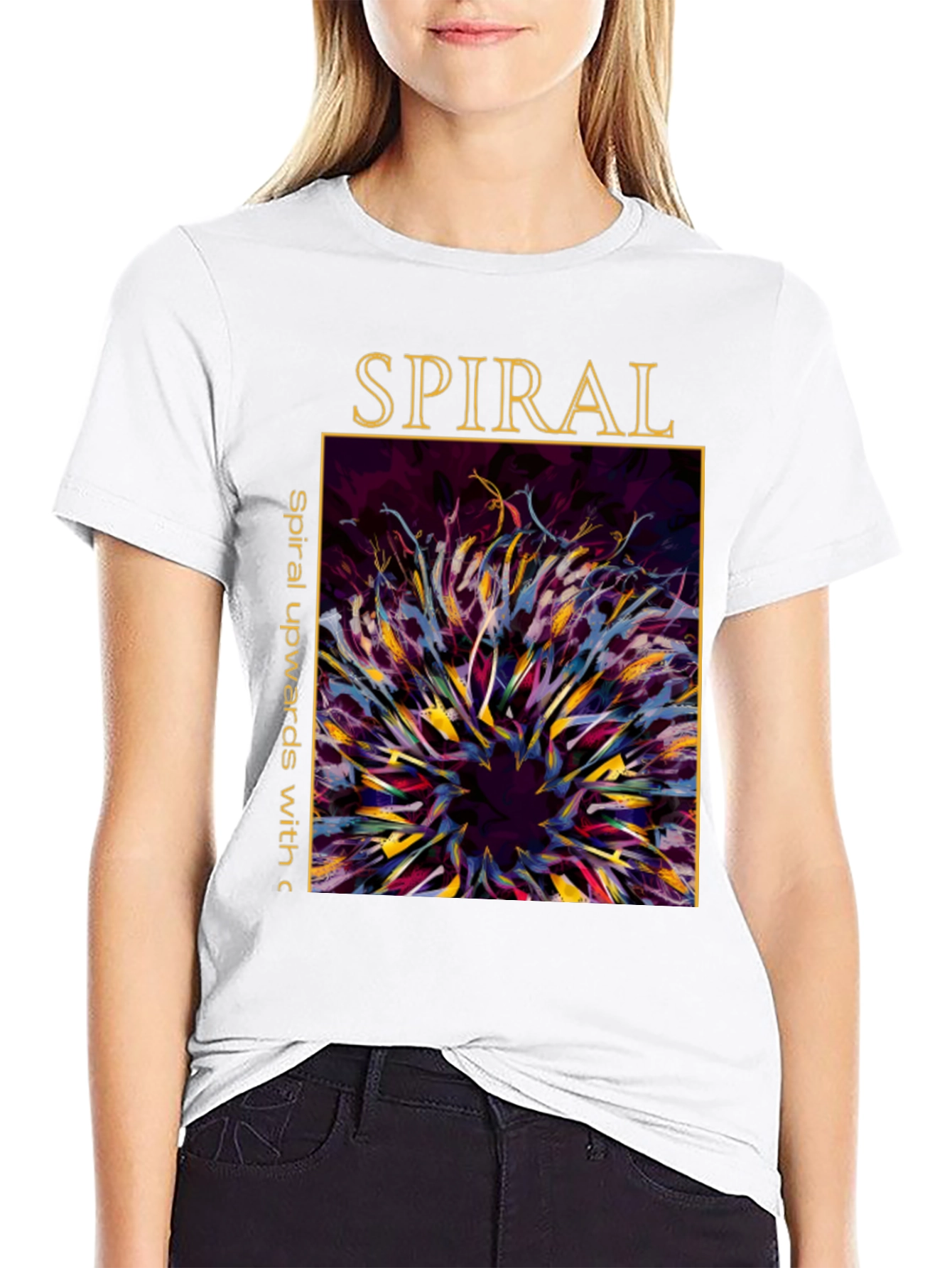 Spiral Art Graphic Tee - Unique Design Soft Cotton