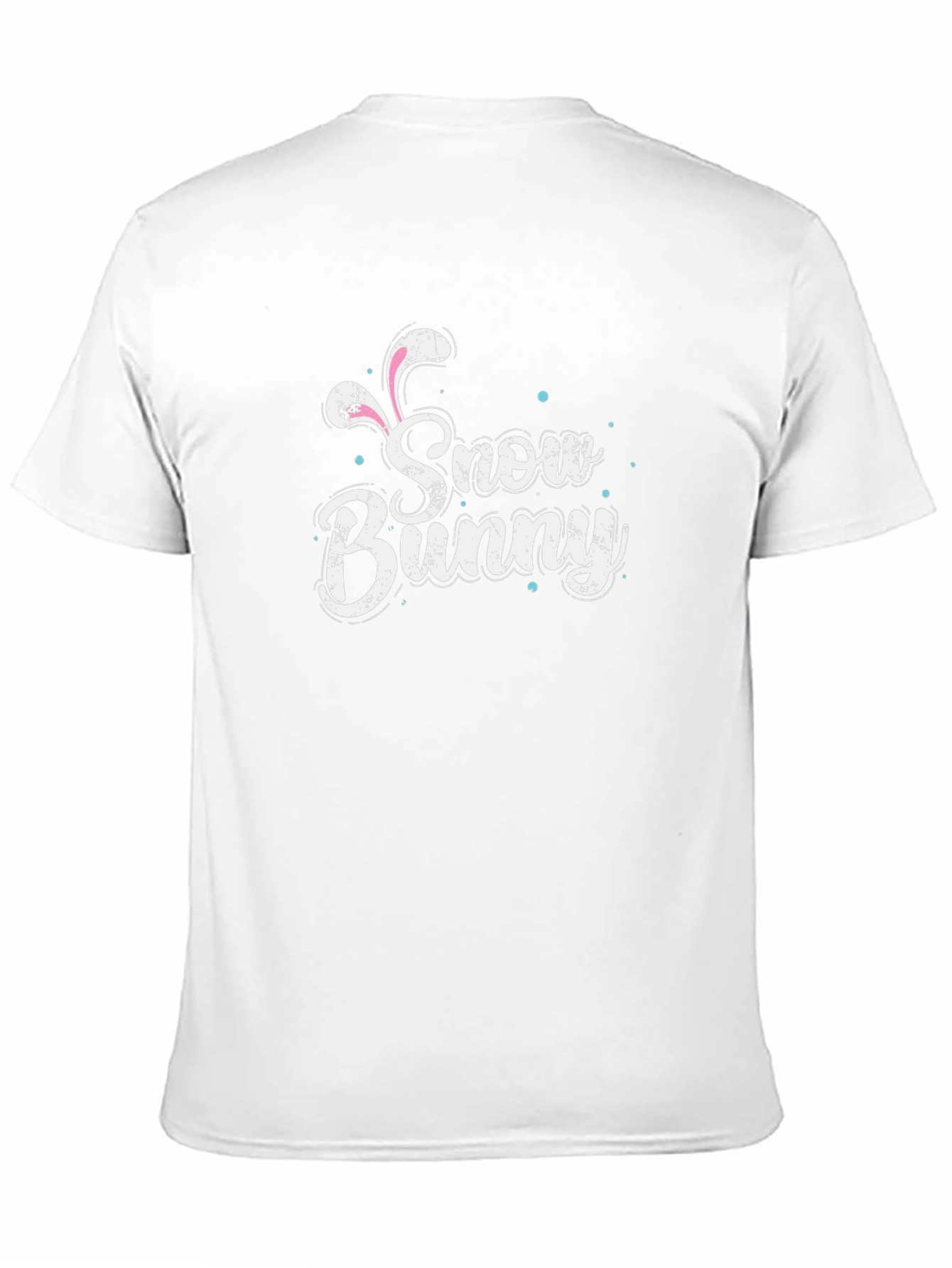 Snow Bunny Graphic Tee - Black Cotton T-Shirt