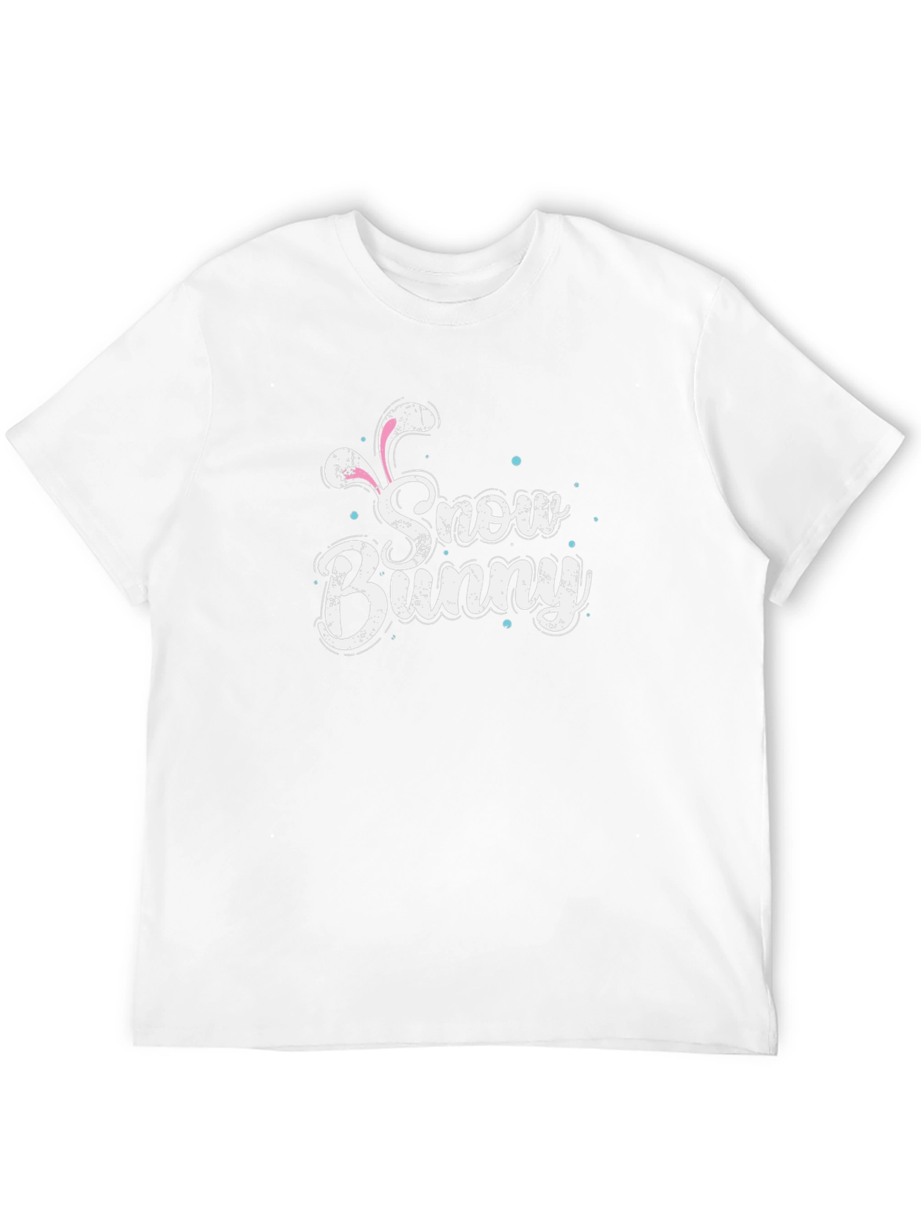 Snow Bunny Graphic Tee - Black Cotton T-Shirt