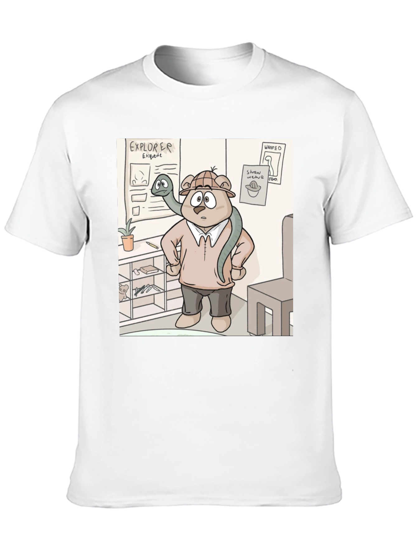 Cartoon Bear Explorer T-Shirt