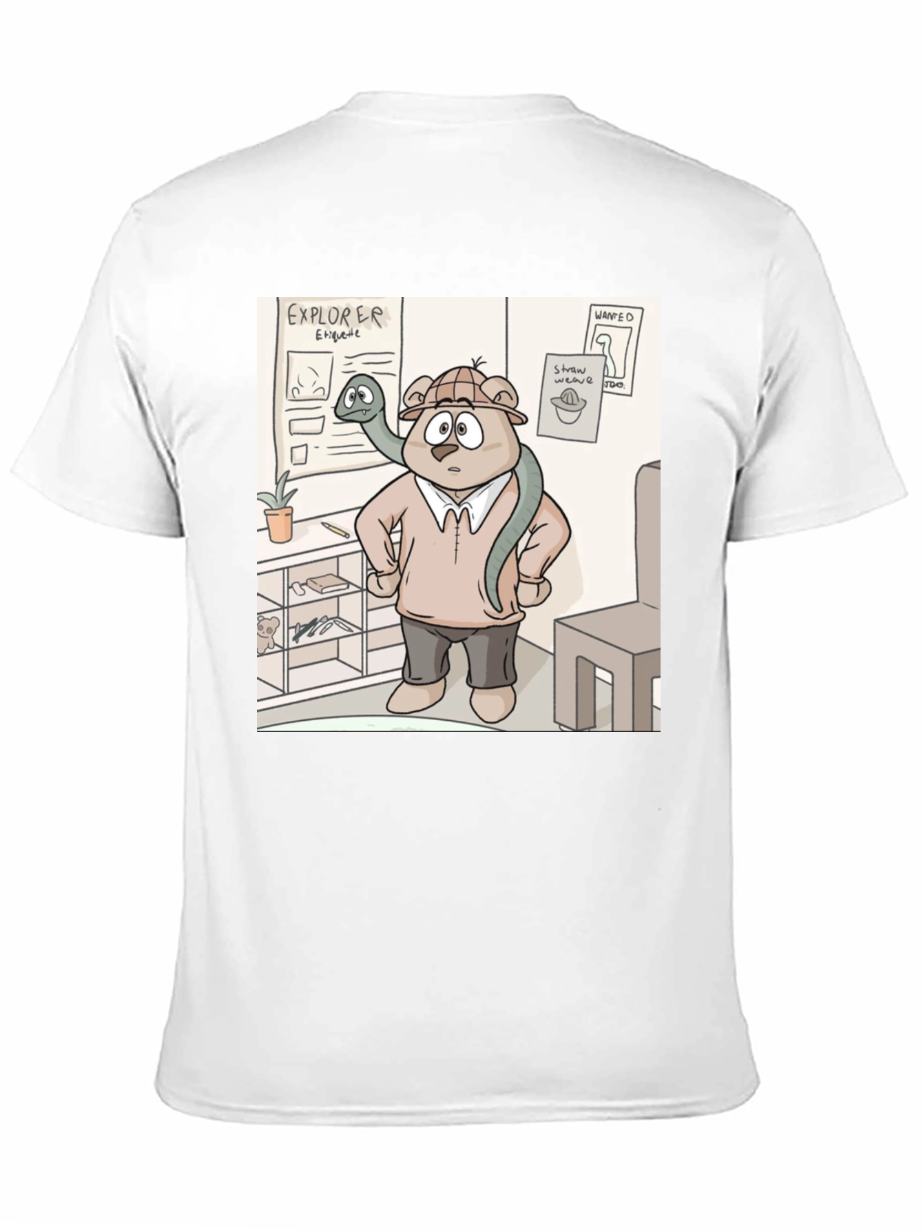 Cartoon Bear Explorer T-Shirt