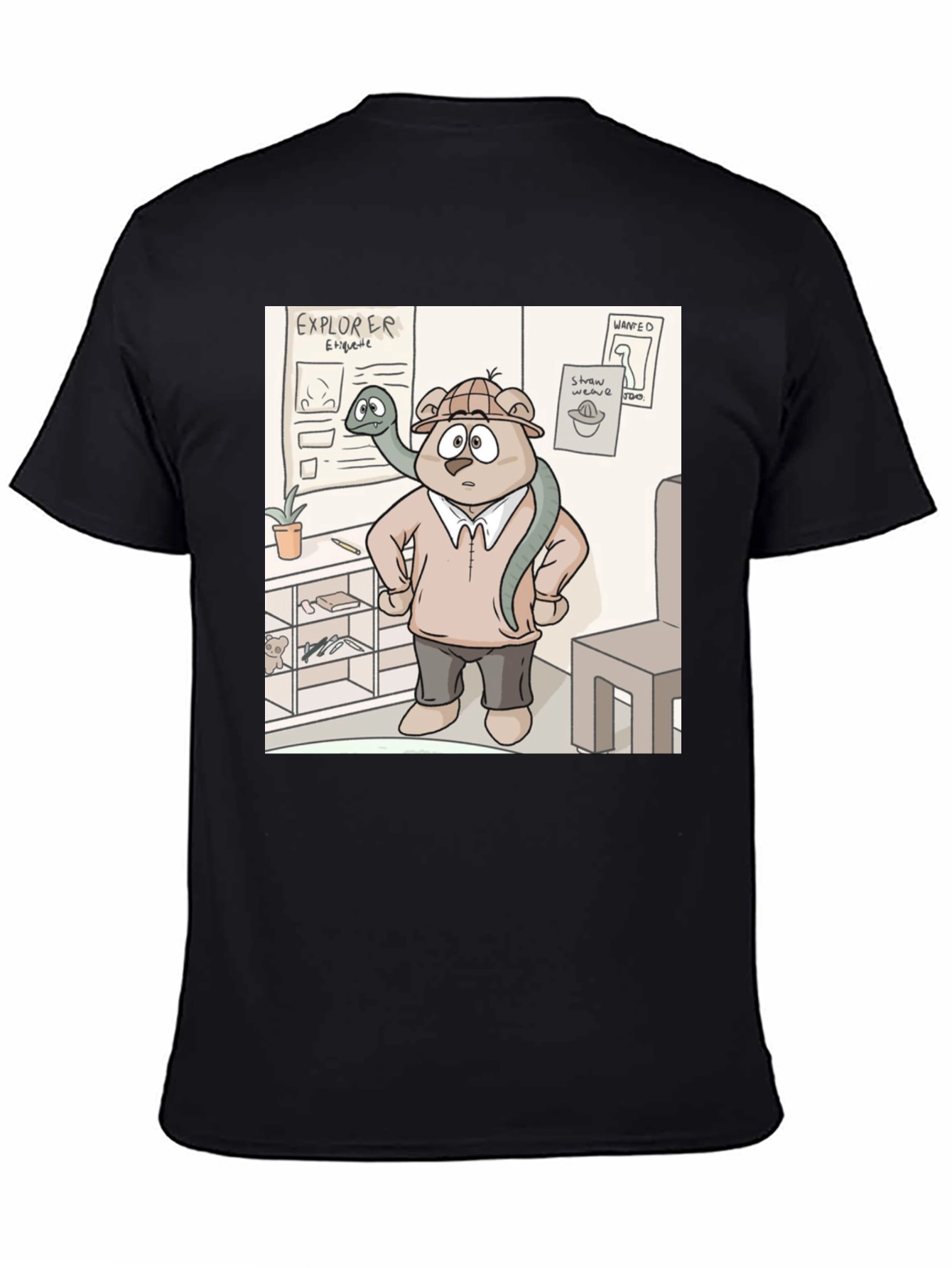 Cartoon Bear Explorer T-Shirt