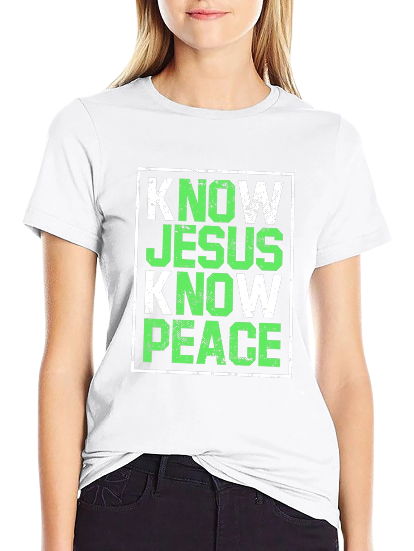 Know Jesus Know Peace T-Shirt Christian Faith Tee