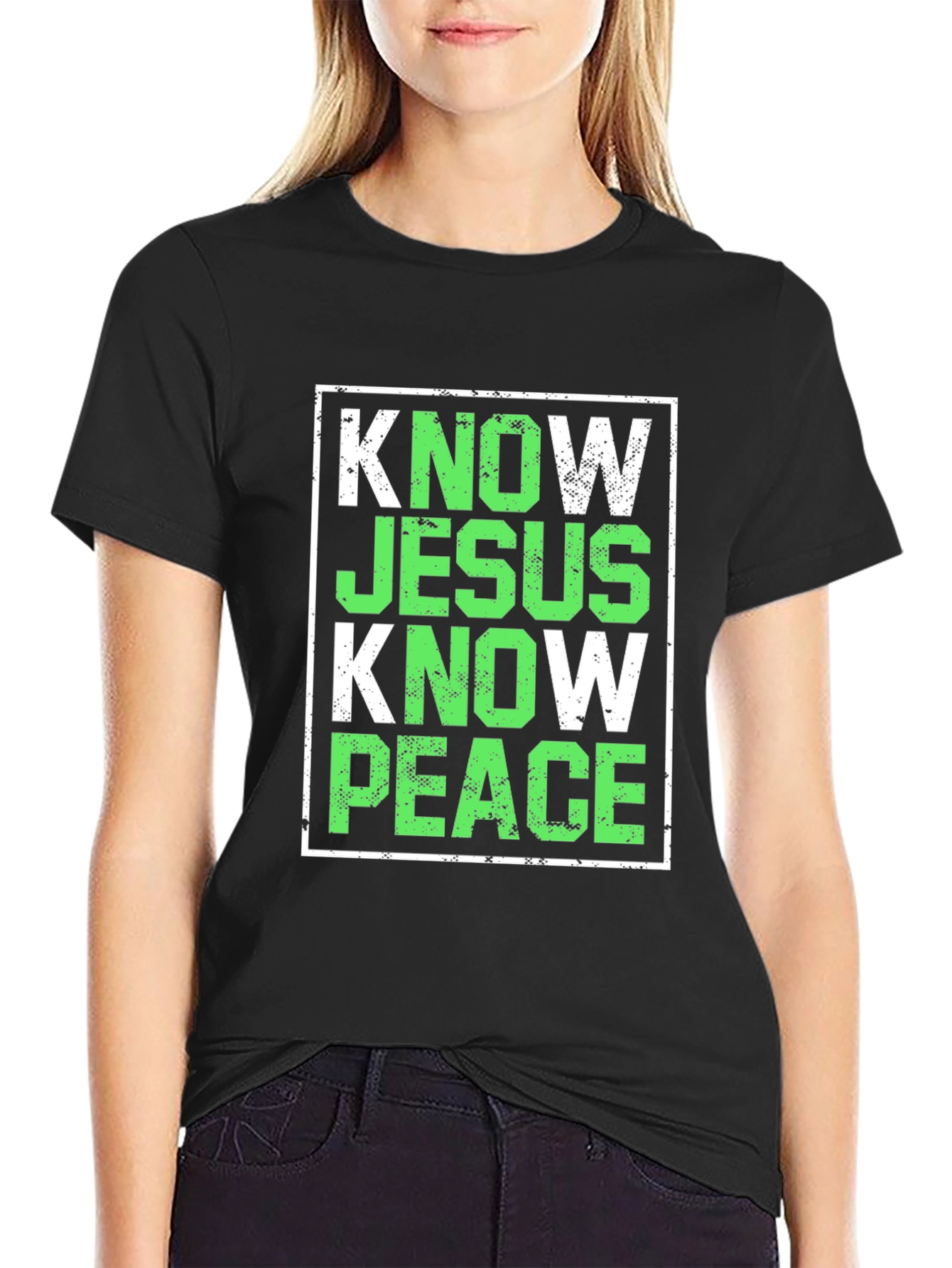 Know Jesus Know Peace T-Shirt Christian Faith Tee