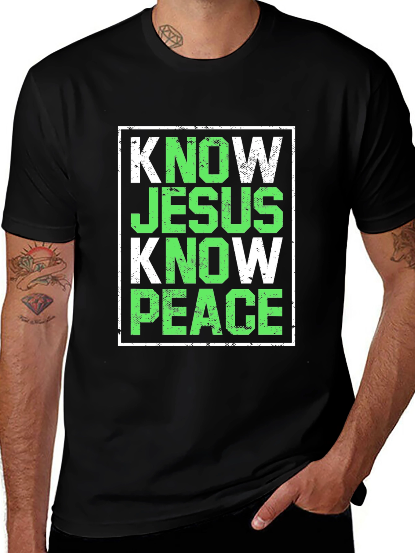 Know Jesus Know Peace T-Shirt Christian Faith Tee