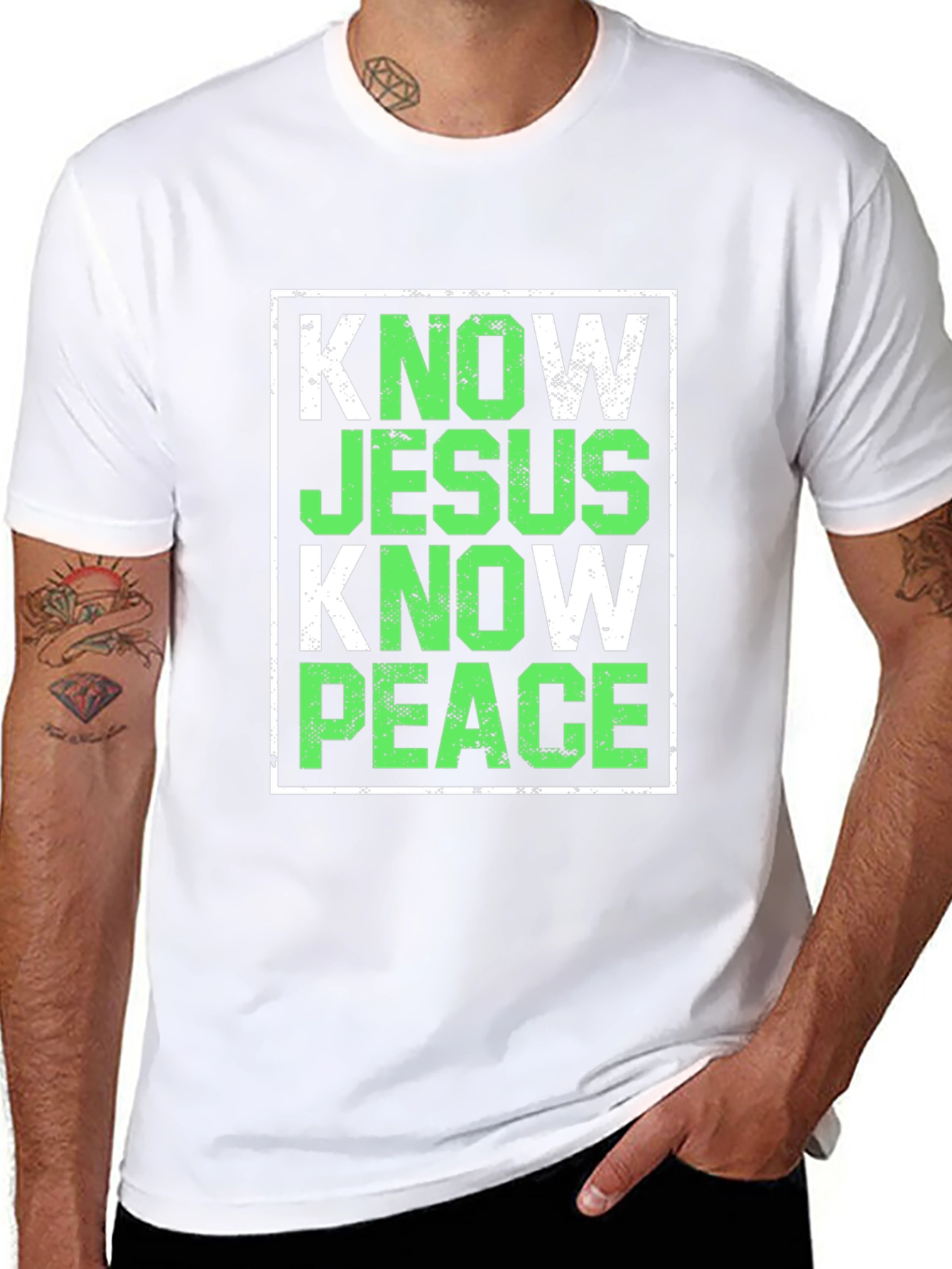 Know Jesus Know Peace T-Shirt Christian Faith Tee