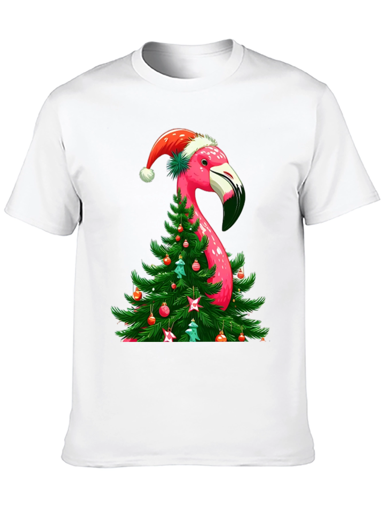 Festive Flamingo Christmas T-Shirt